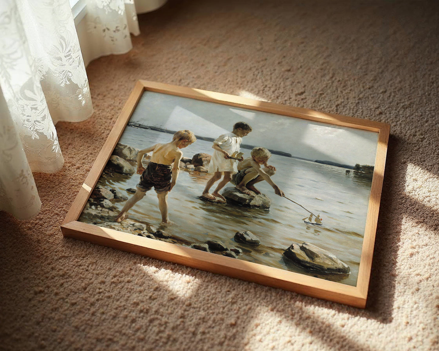 Boys Playing on The Shore