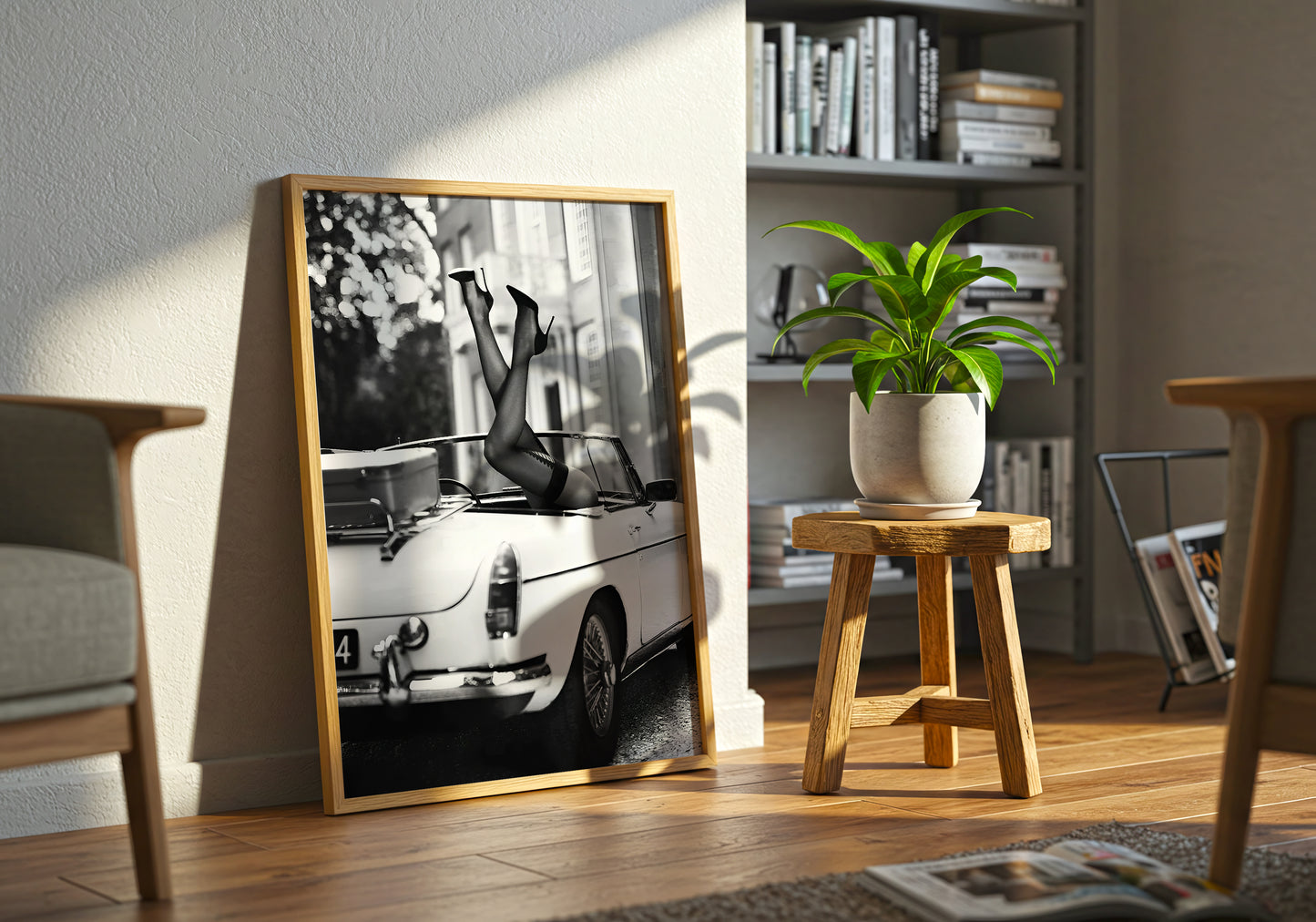 High Heels In Classic Car