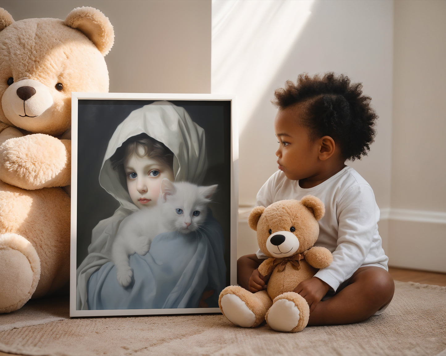 Little Girl with a Cat