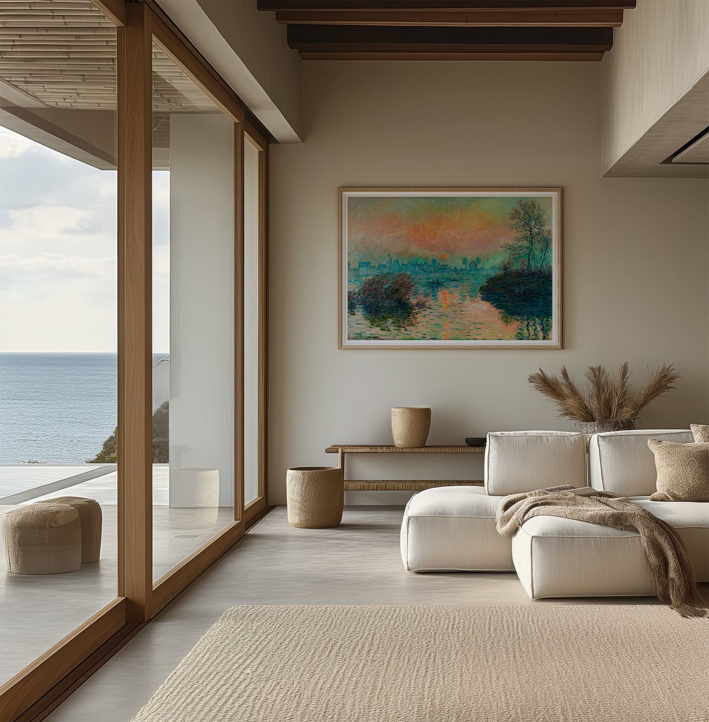 Claude Monet - Sunset on the Seine No2