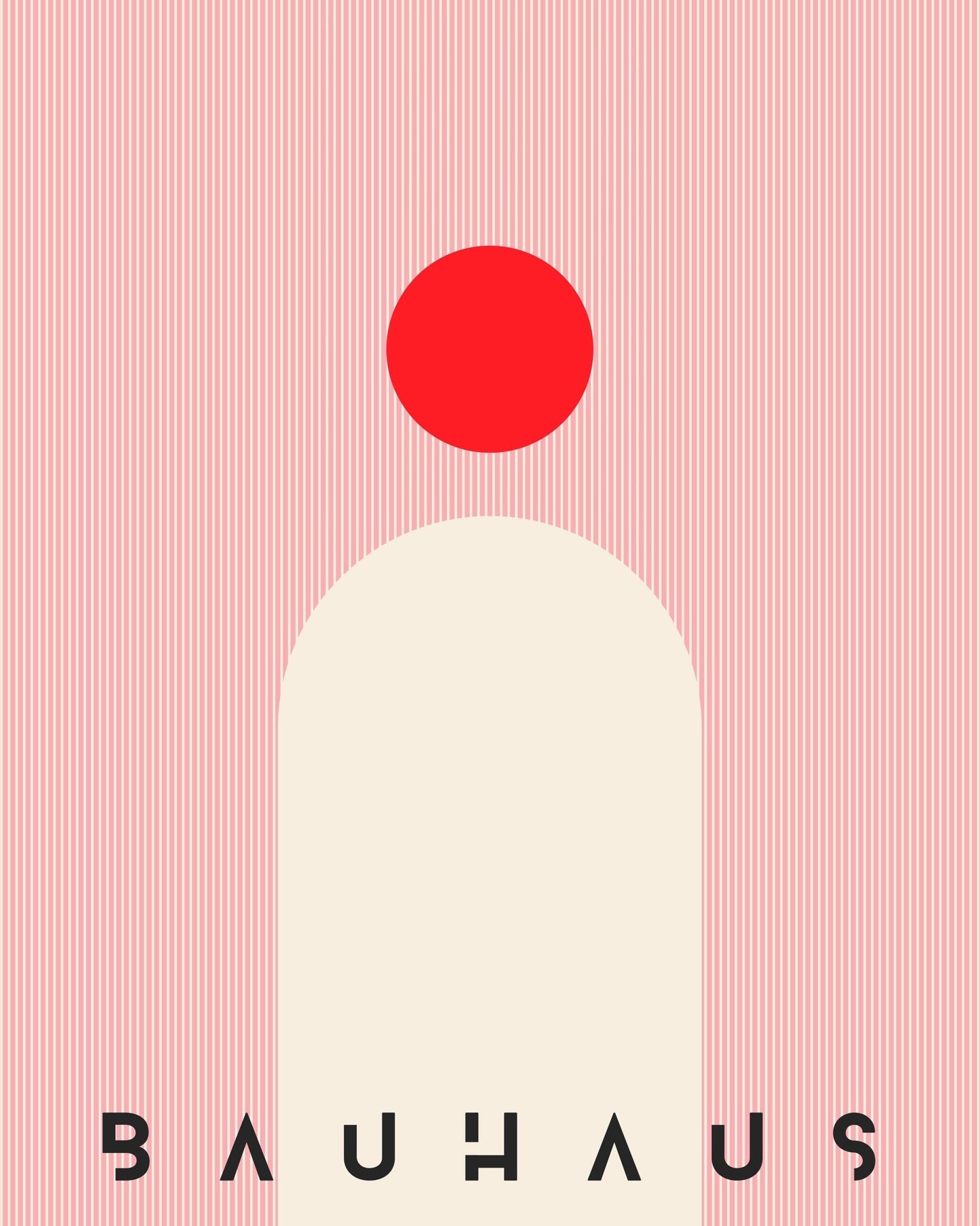 Bauhaus - Red Circle and Arch
