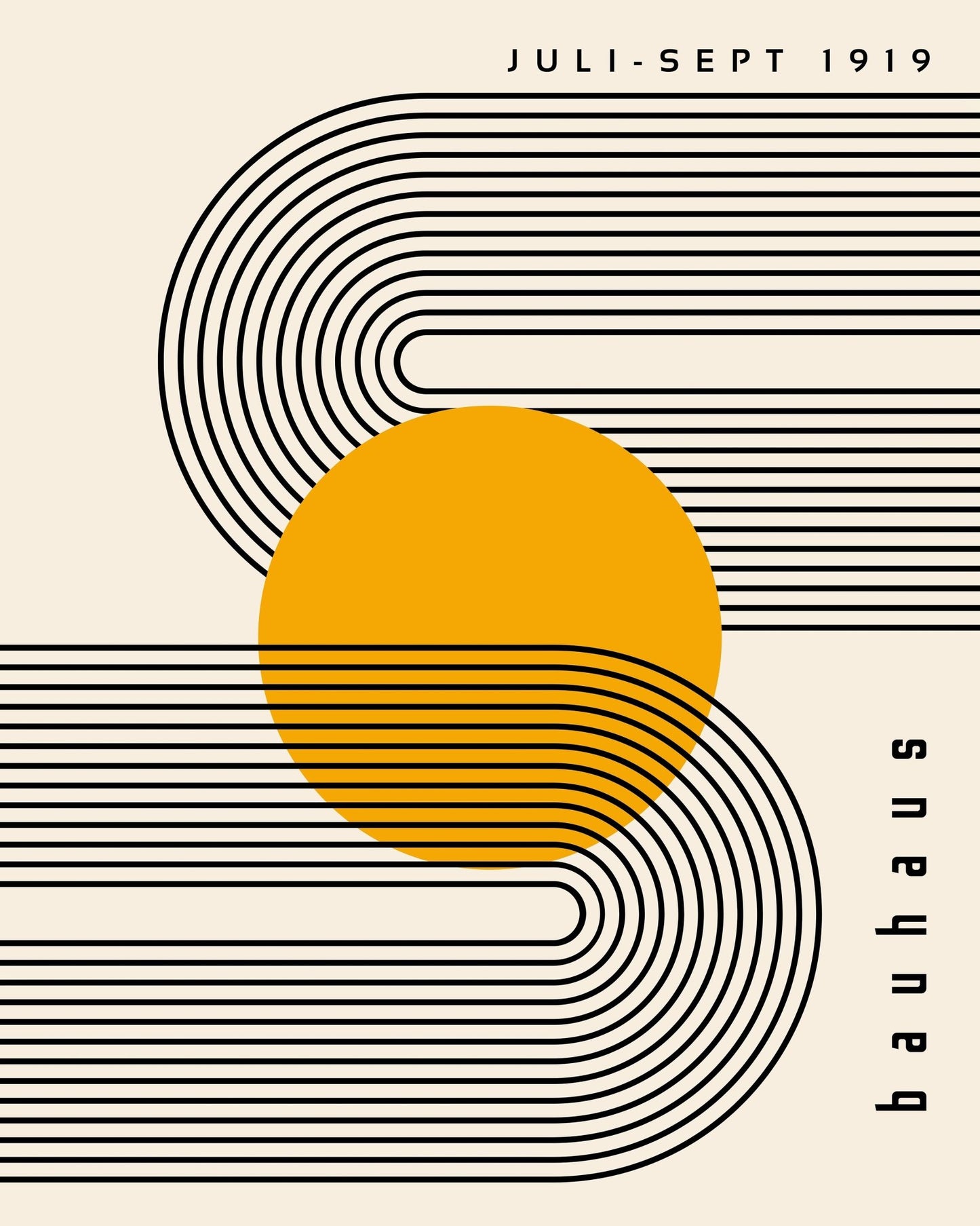Bauhaus - Yellow Circle and Arches