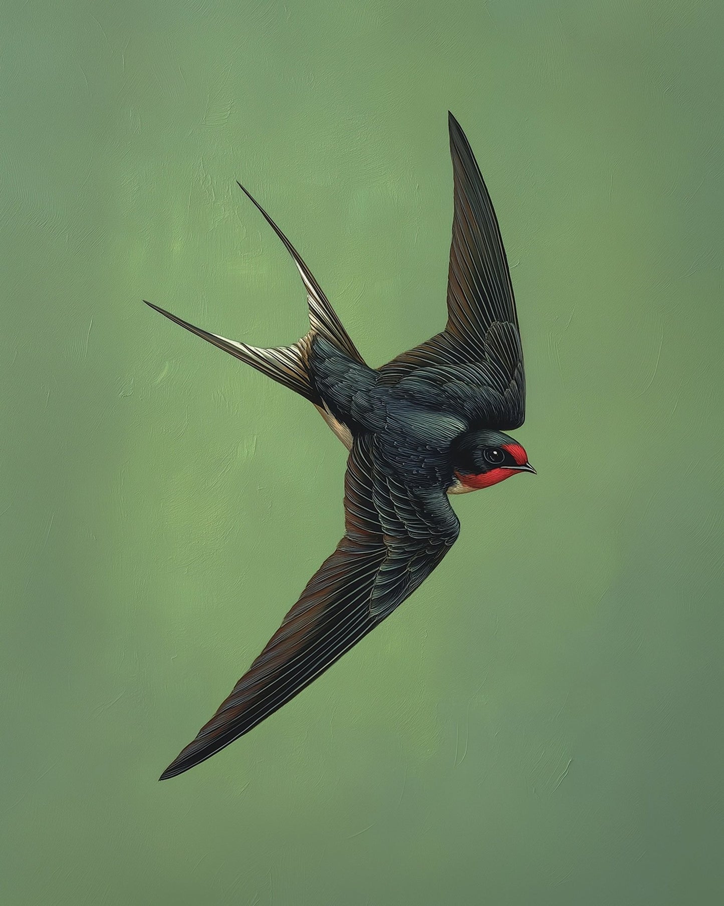 Flying Barn Swallow