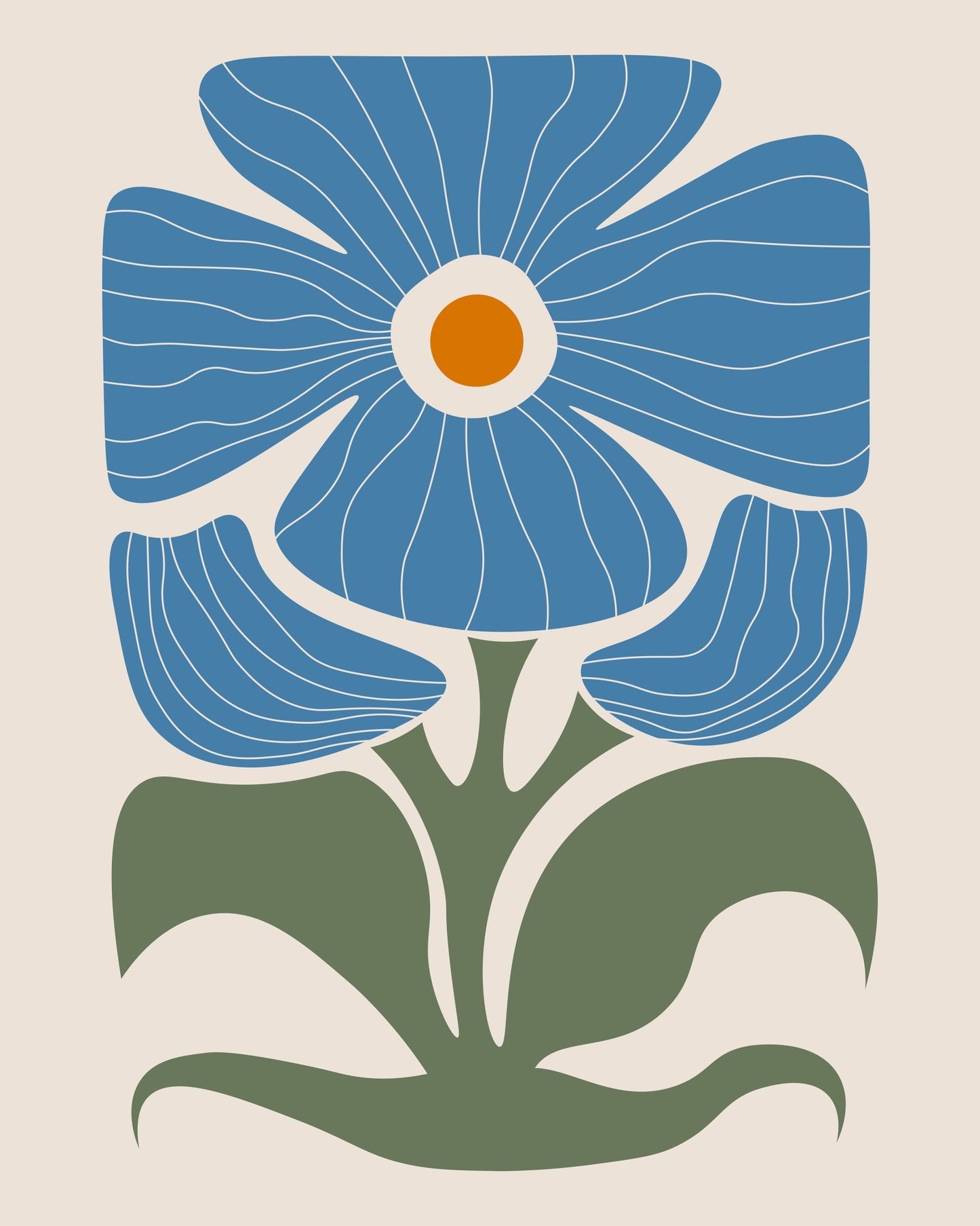 Groovy Blue Flower