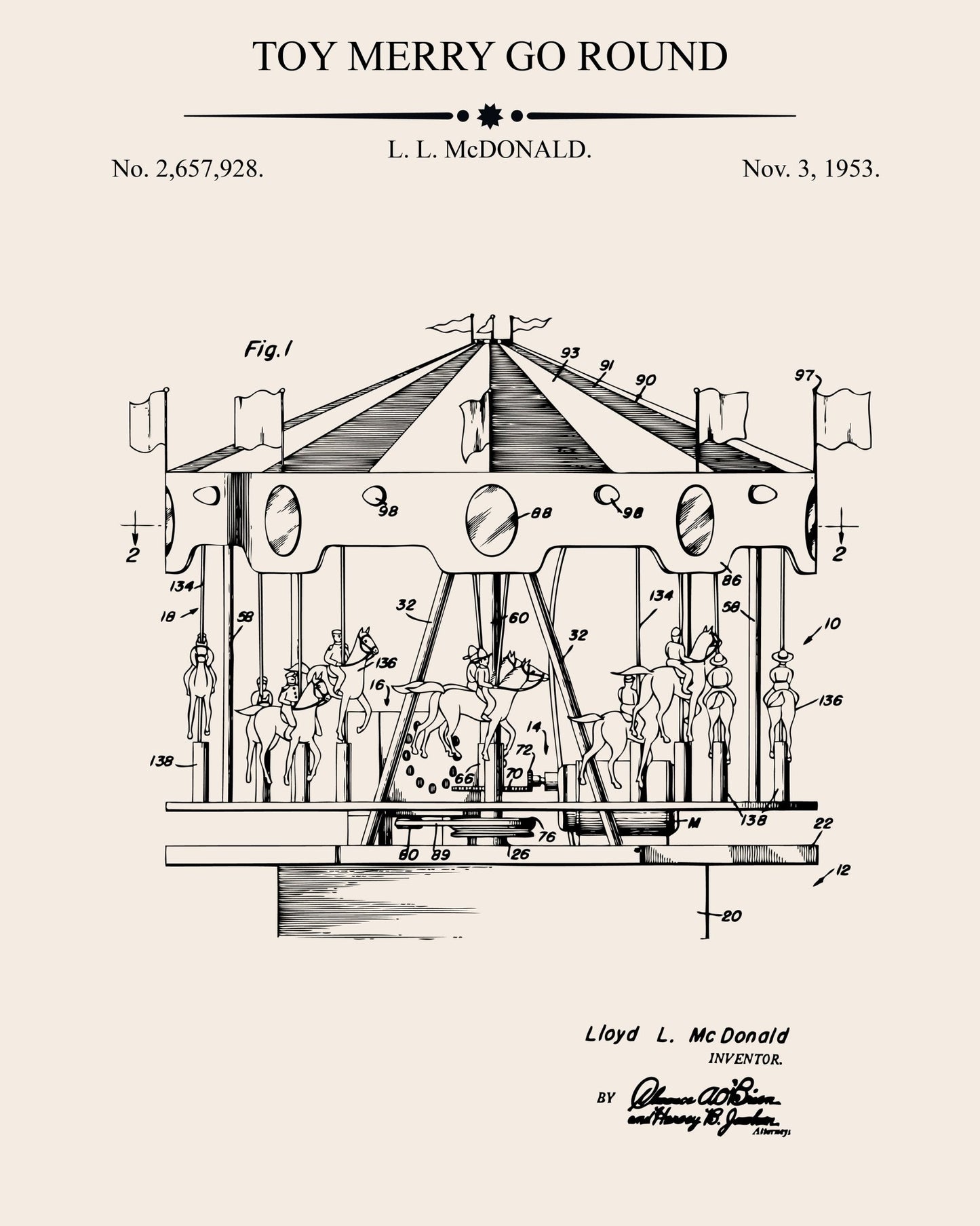 Toy Merry Go Round Patent
