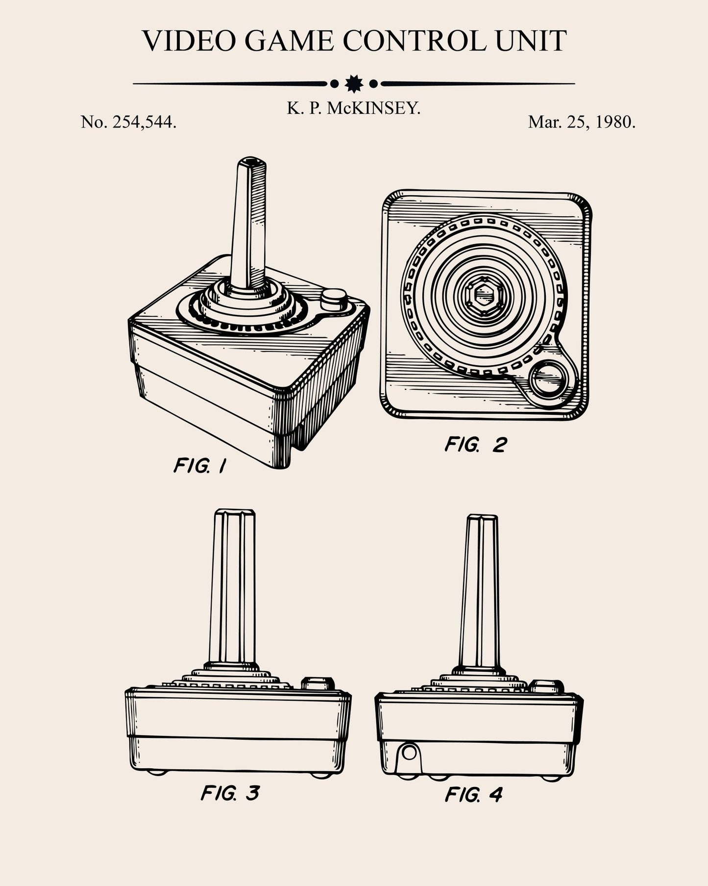 Video Game Control Unit Patent