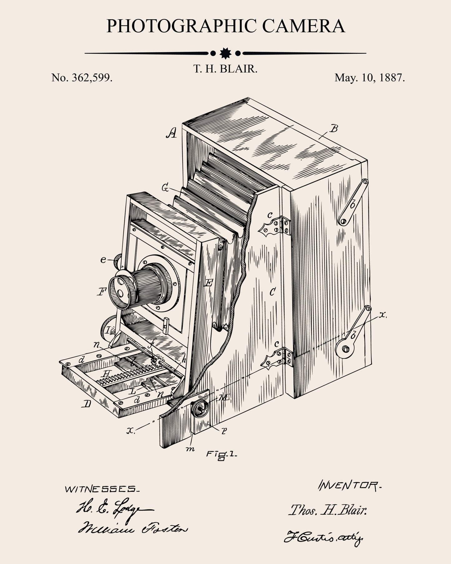 Photographic Camera Patent