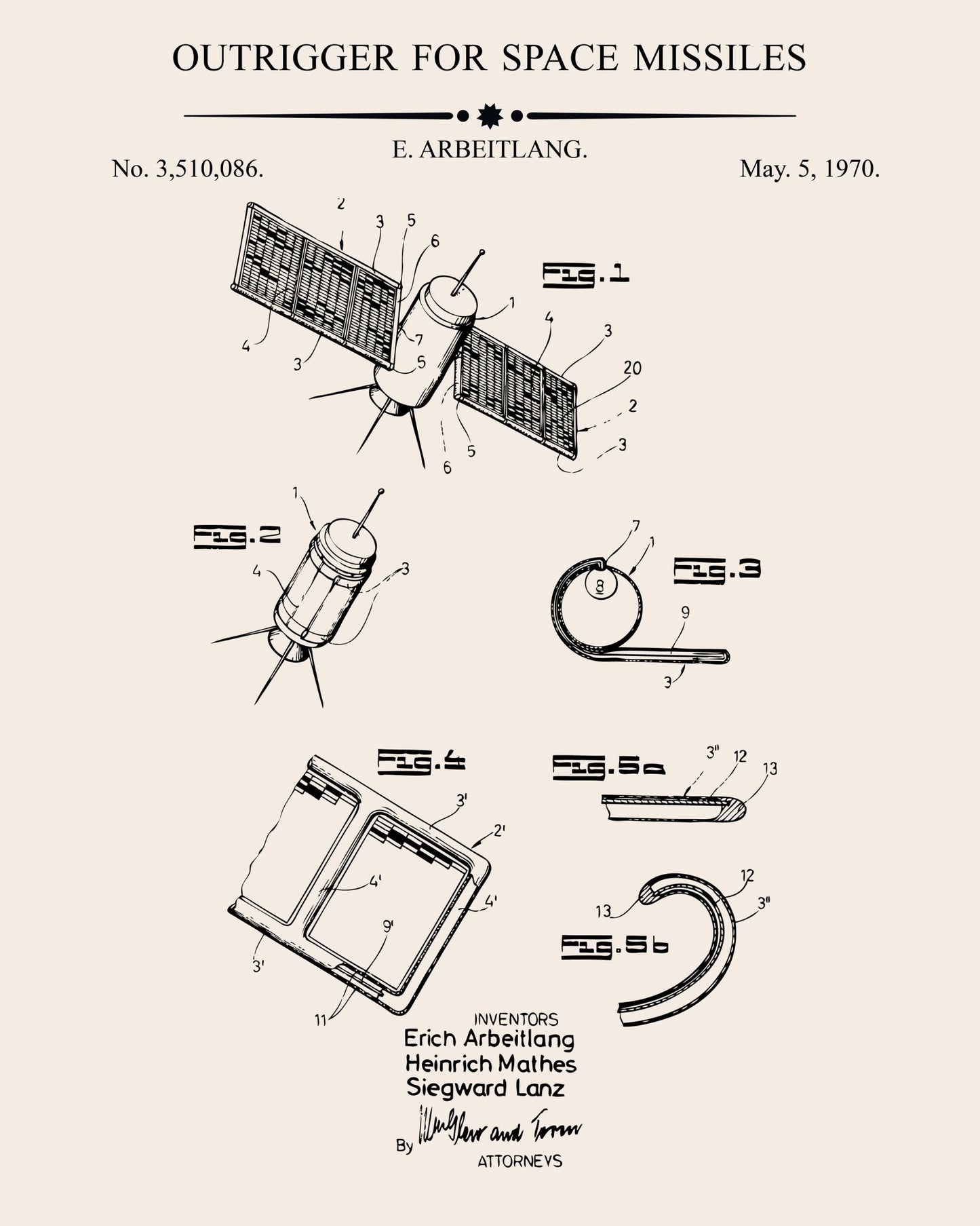 Outrigger for Space Missiles Patent