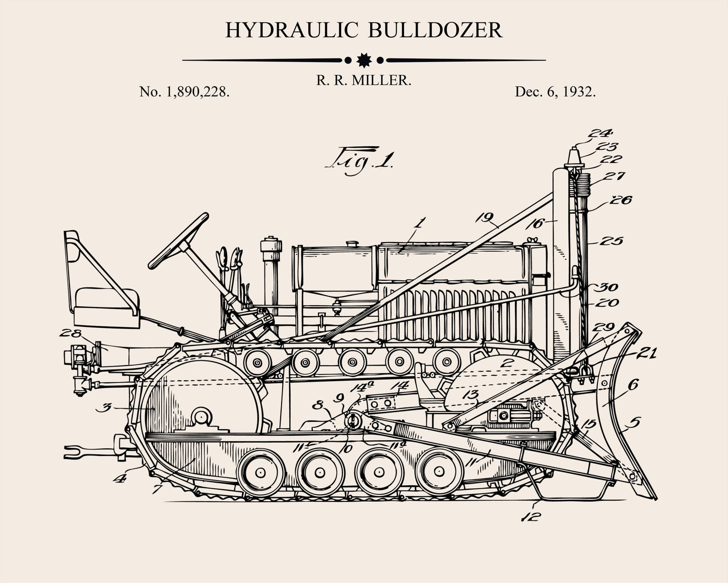 Hydraulic Bulldozer Patent