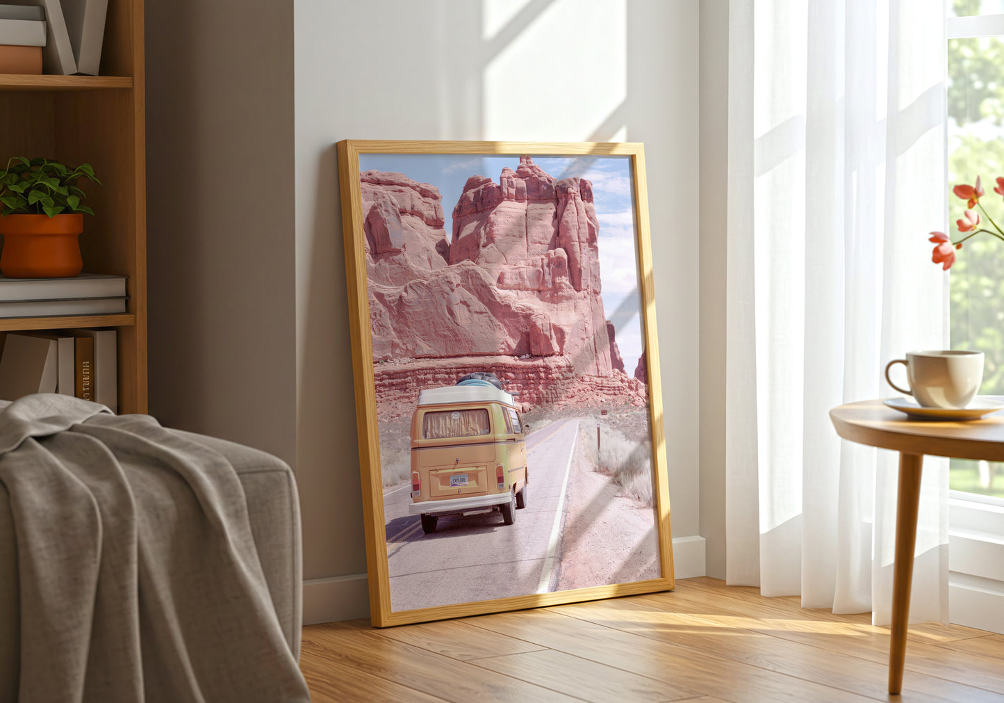 Camper Van On Rocky Landscape