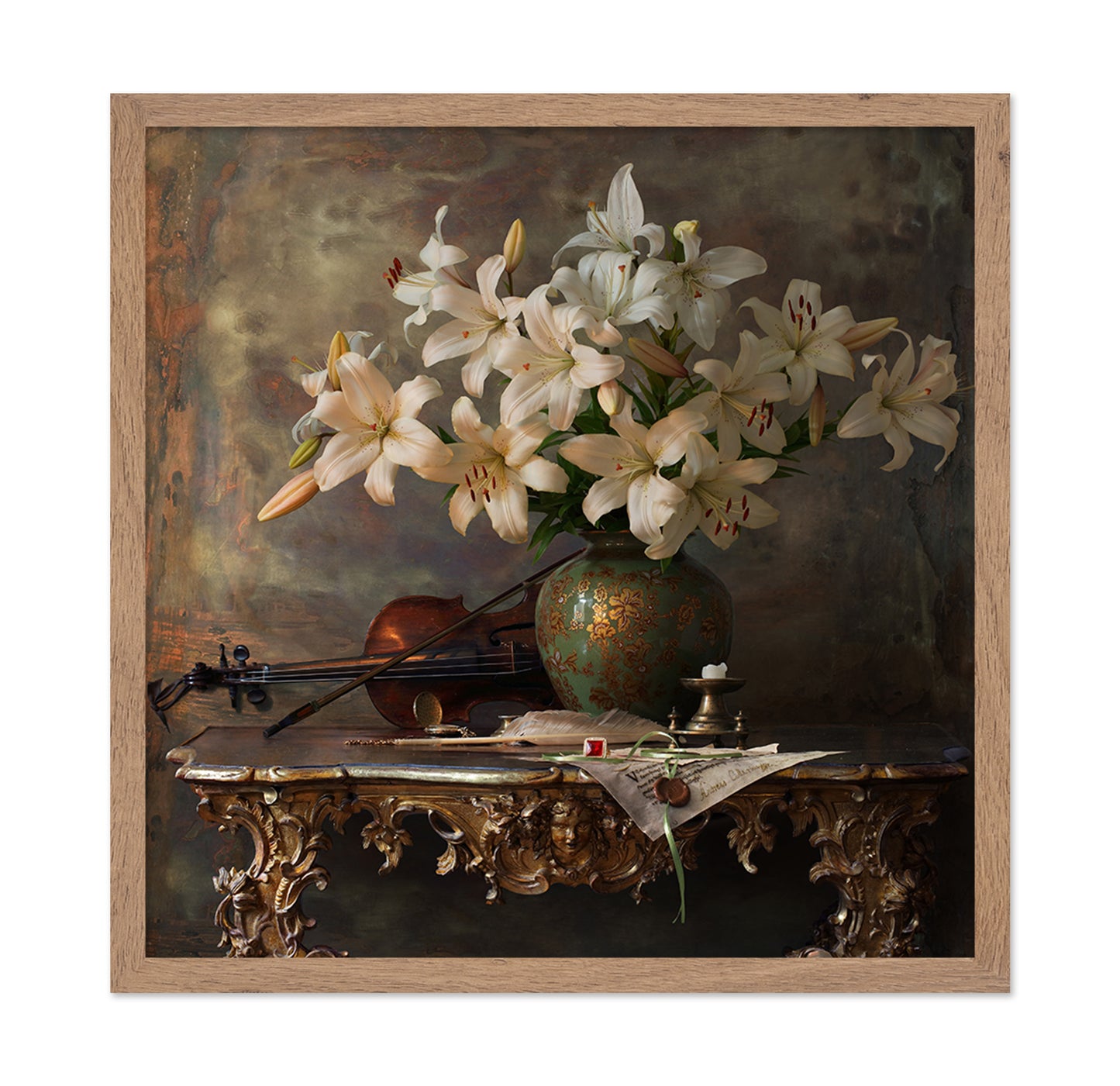 Still Life with Violin and Flowers