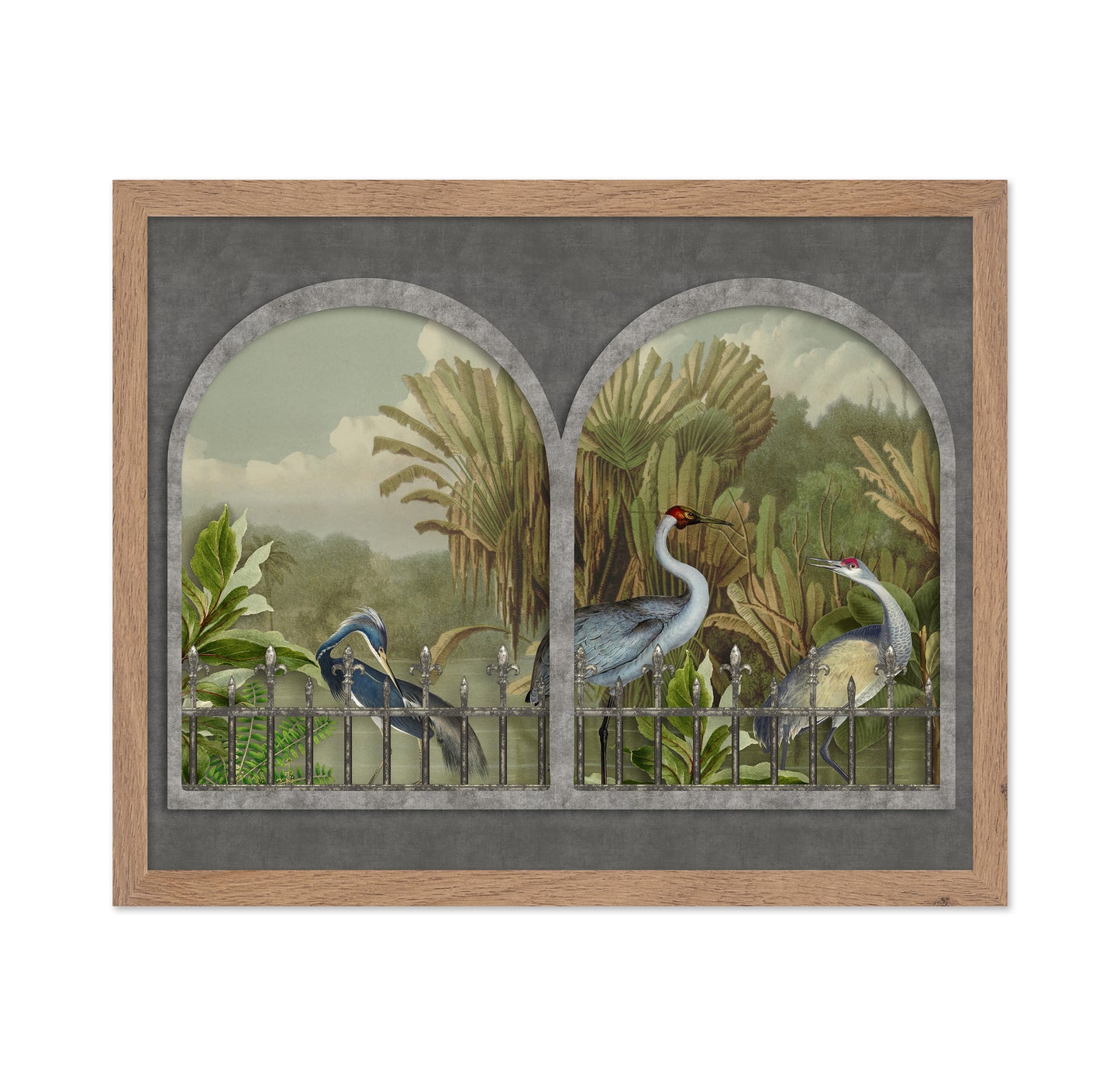 River With Cranes