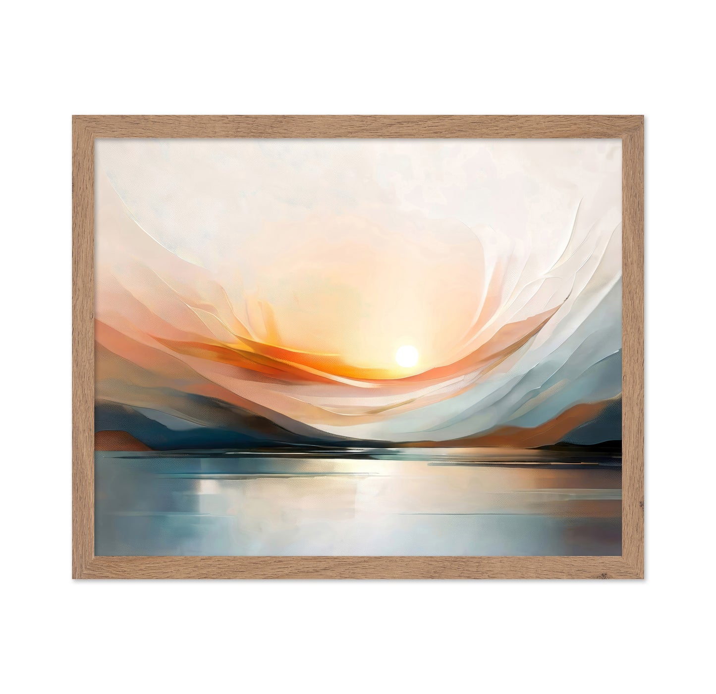 Sunset Over A Calm Body Of Water
