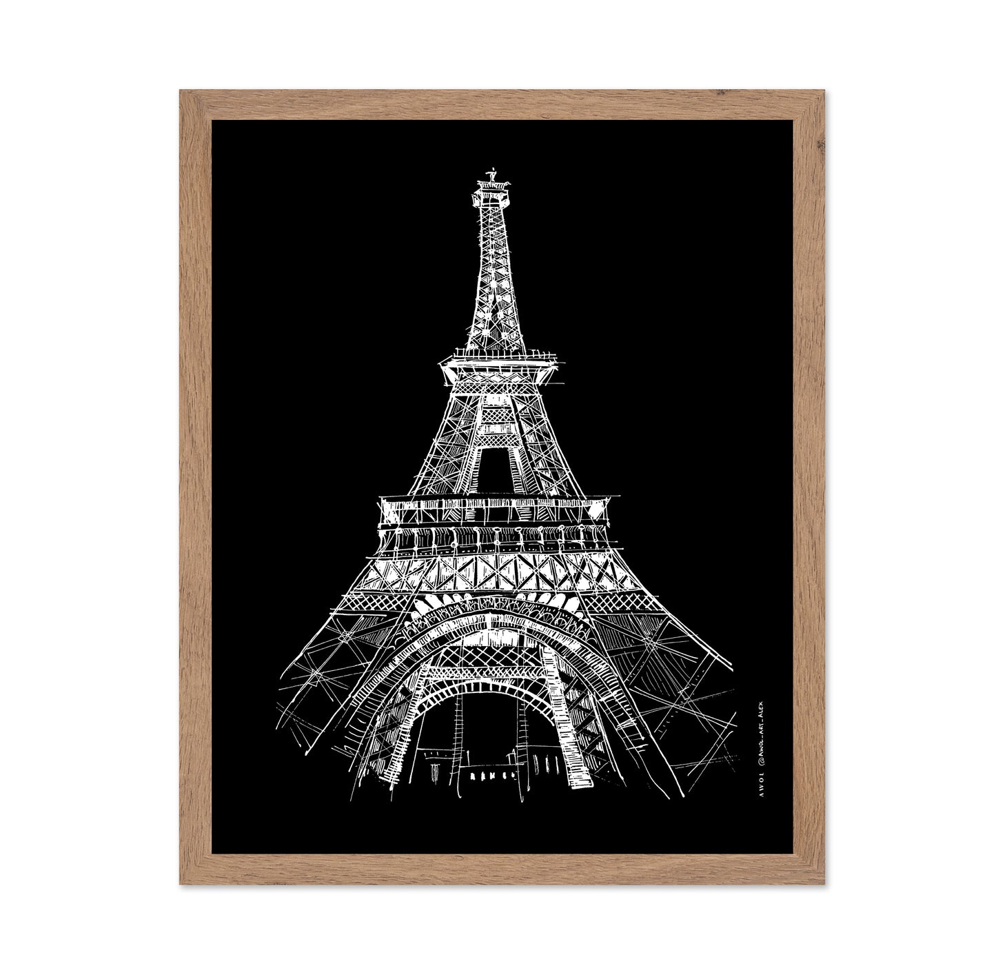 Eiffel Tower Architectural Drawing