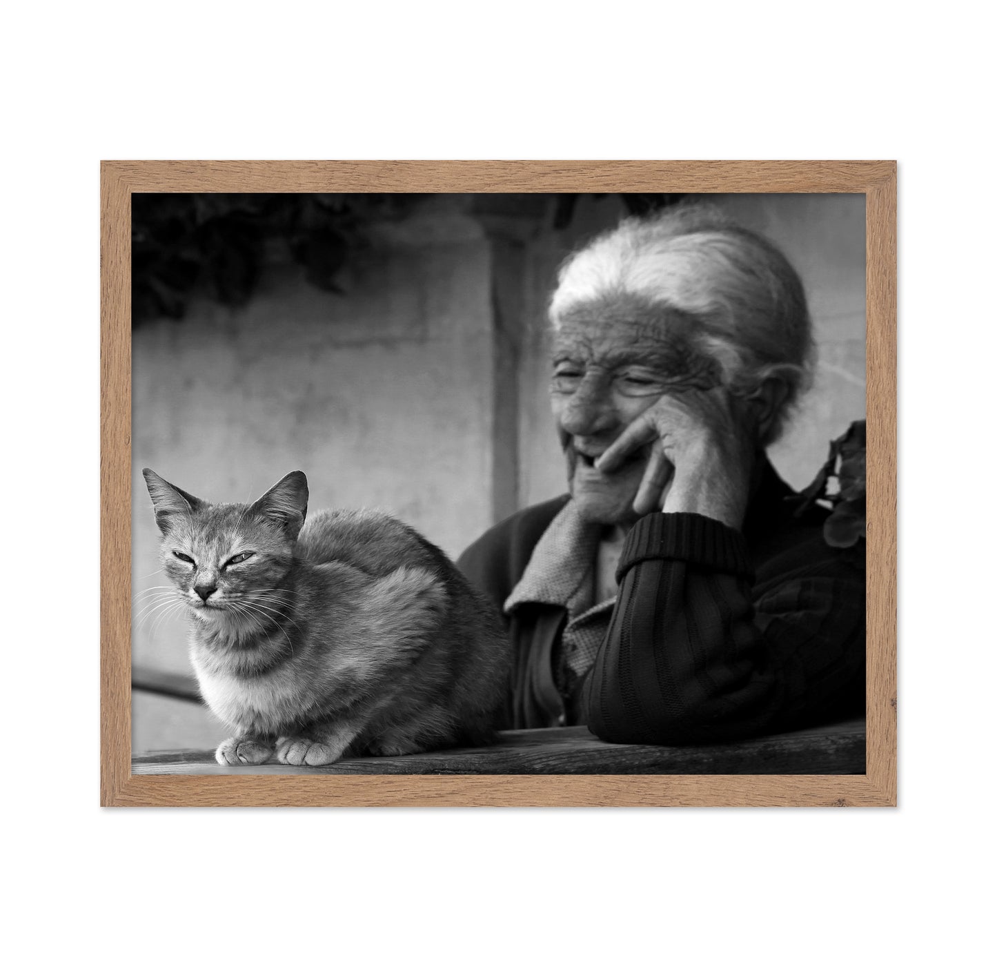 Old Woman With Cat In Goz