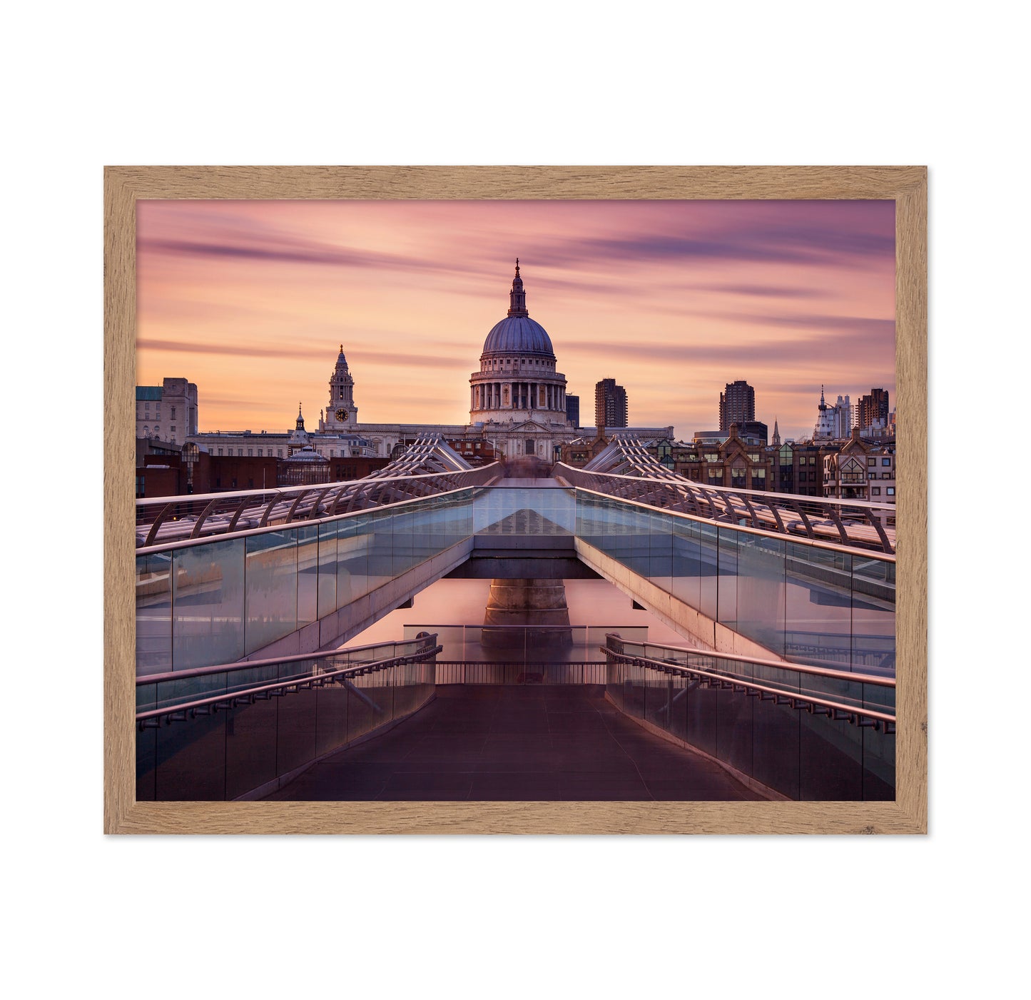 Millennium Bridge Leading Towards St. Paul'S Church