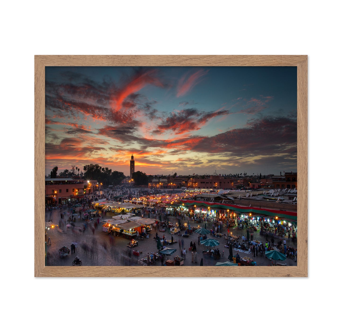 Sunset Over Jemaa Le Fnaa Square In Marrakech