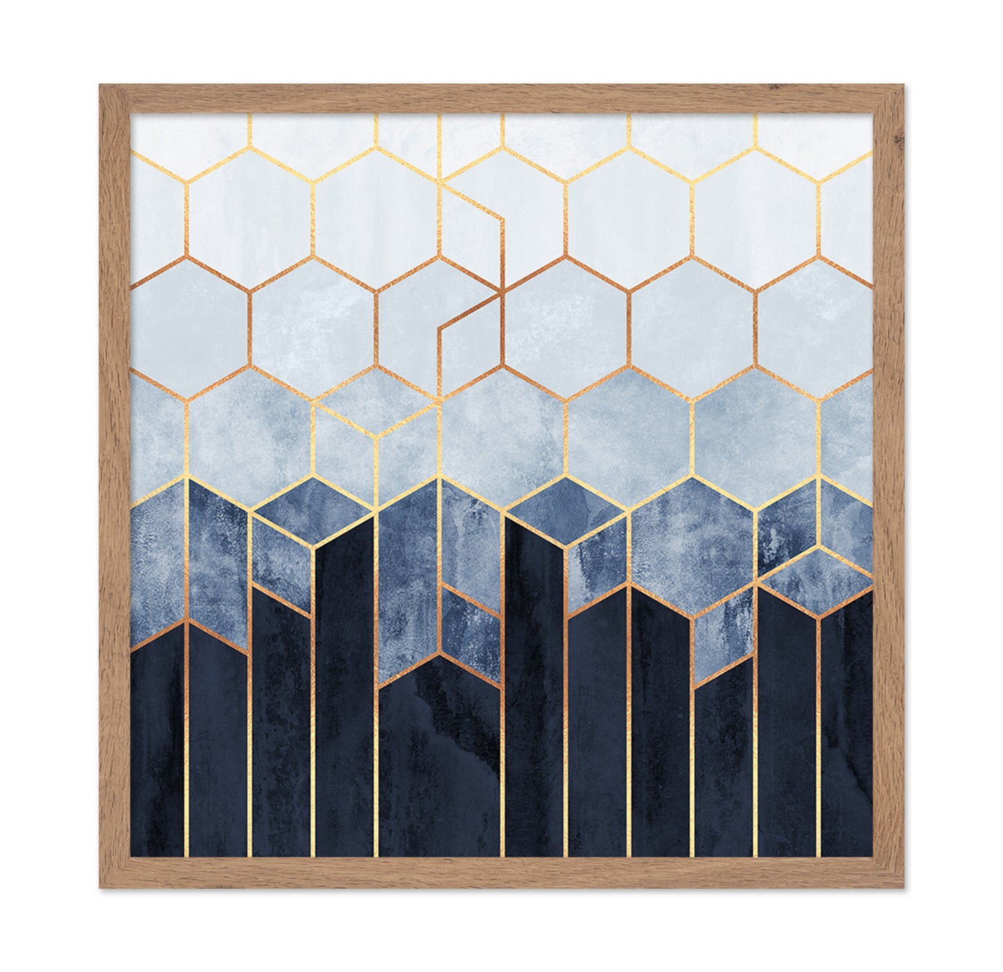 Soft Blue Hexagons
