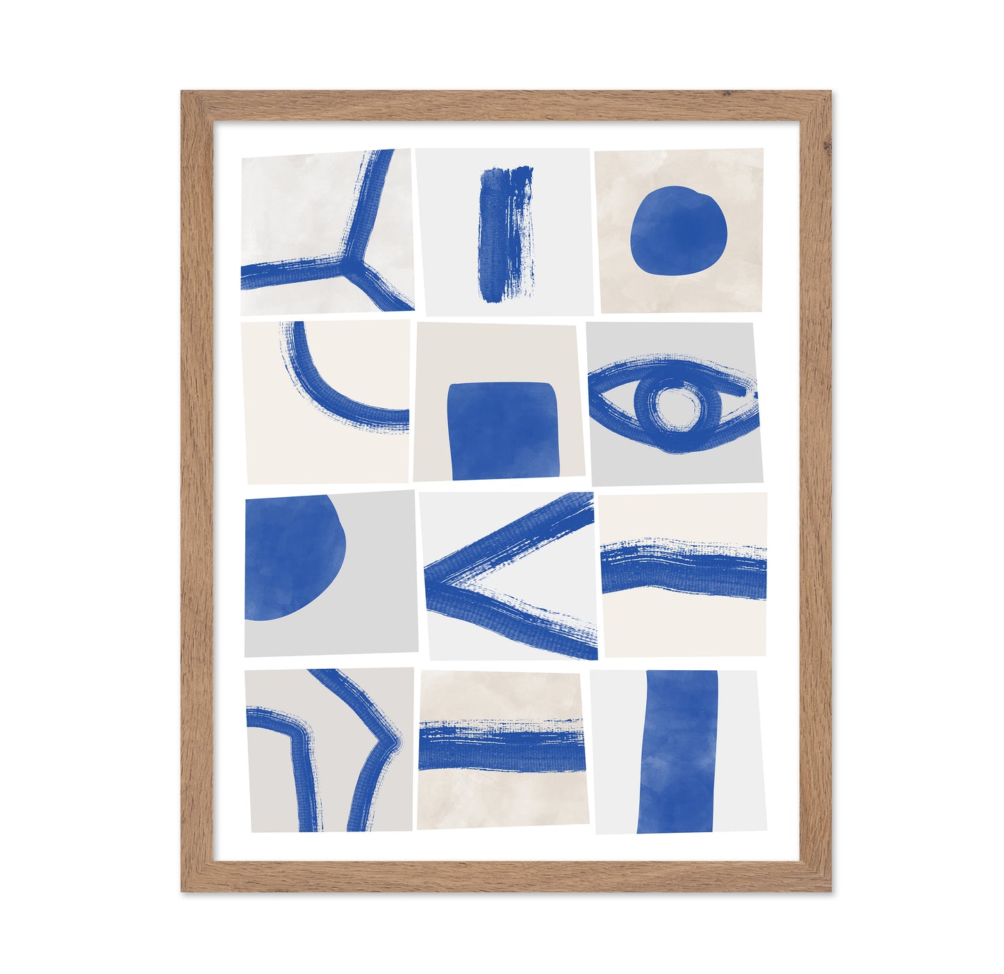 Minimalist Blue Brushstrokes