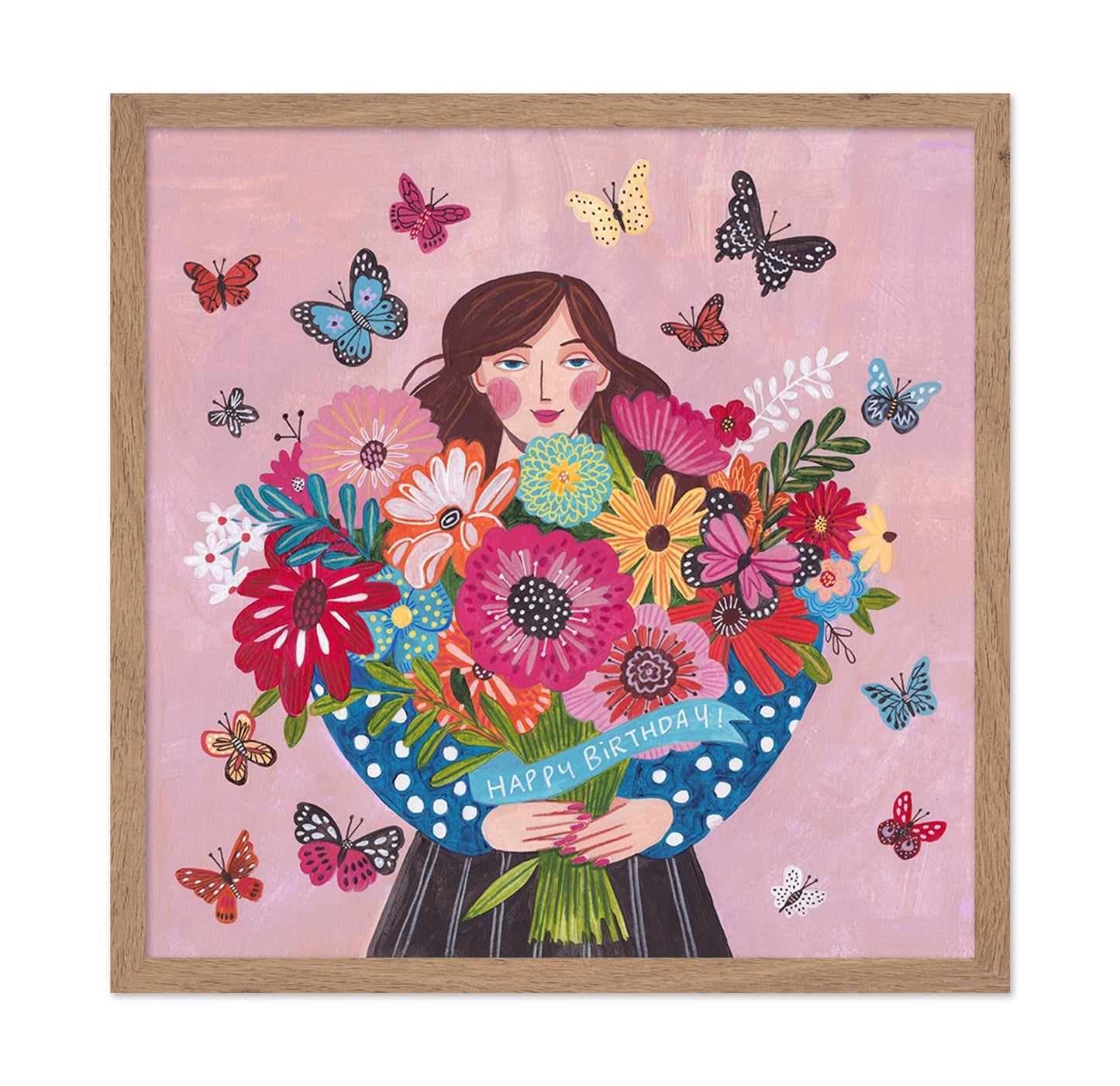Woman With Flower Bouquet
