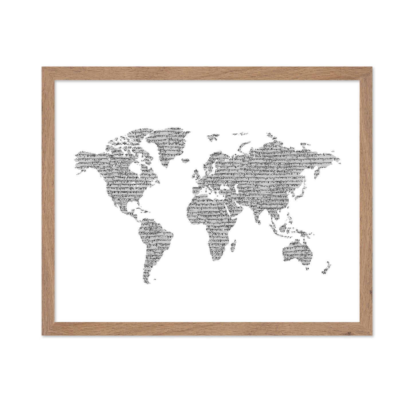 Artistic Sketch of the World Map No 2