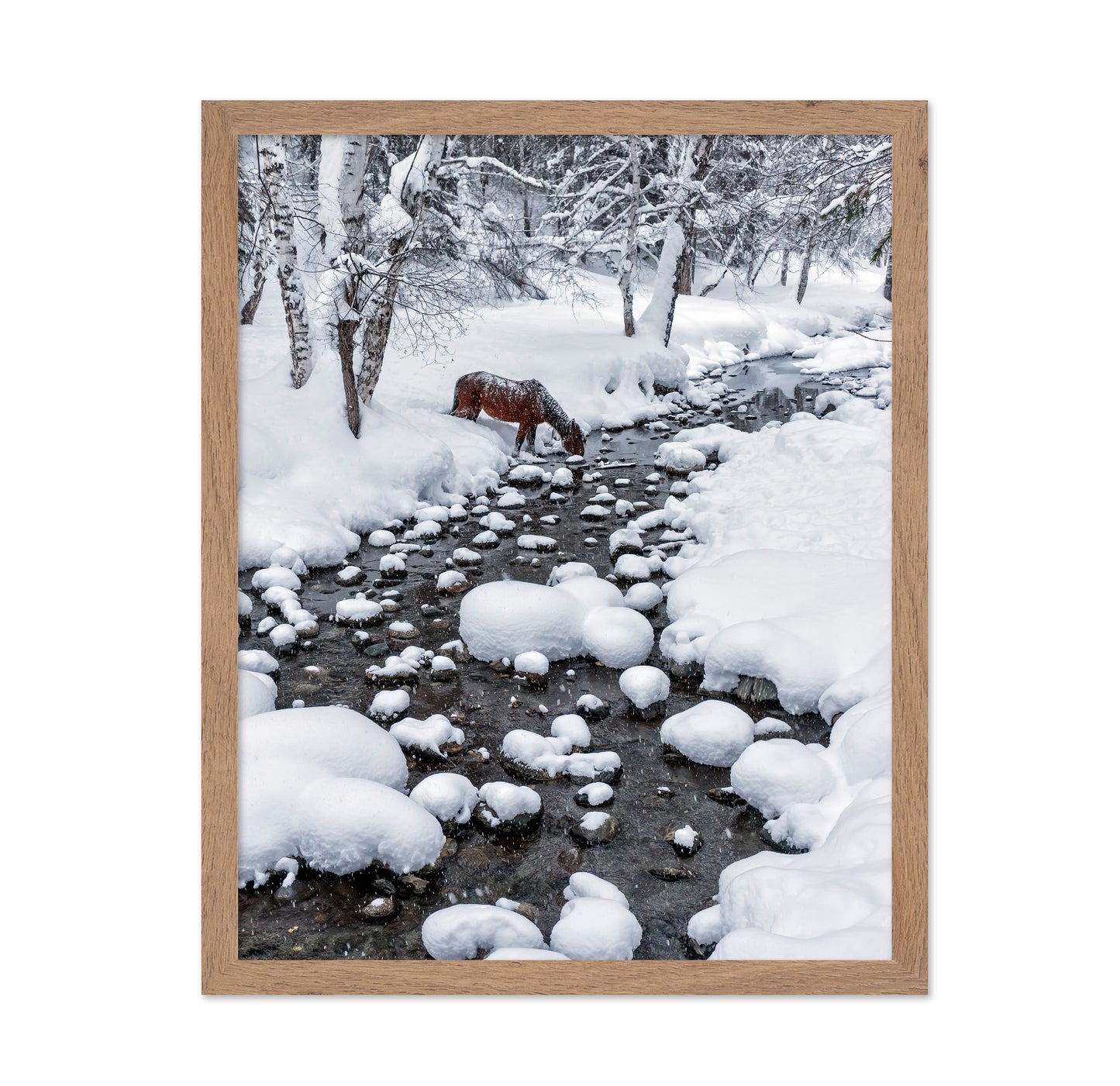 Snowy Forest Horse