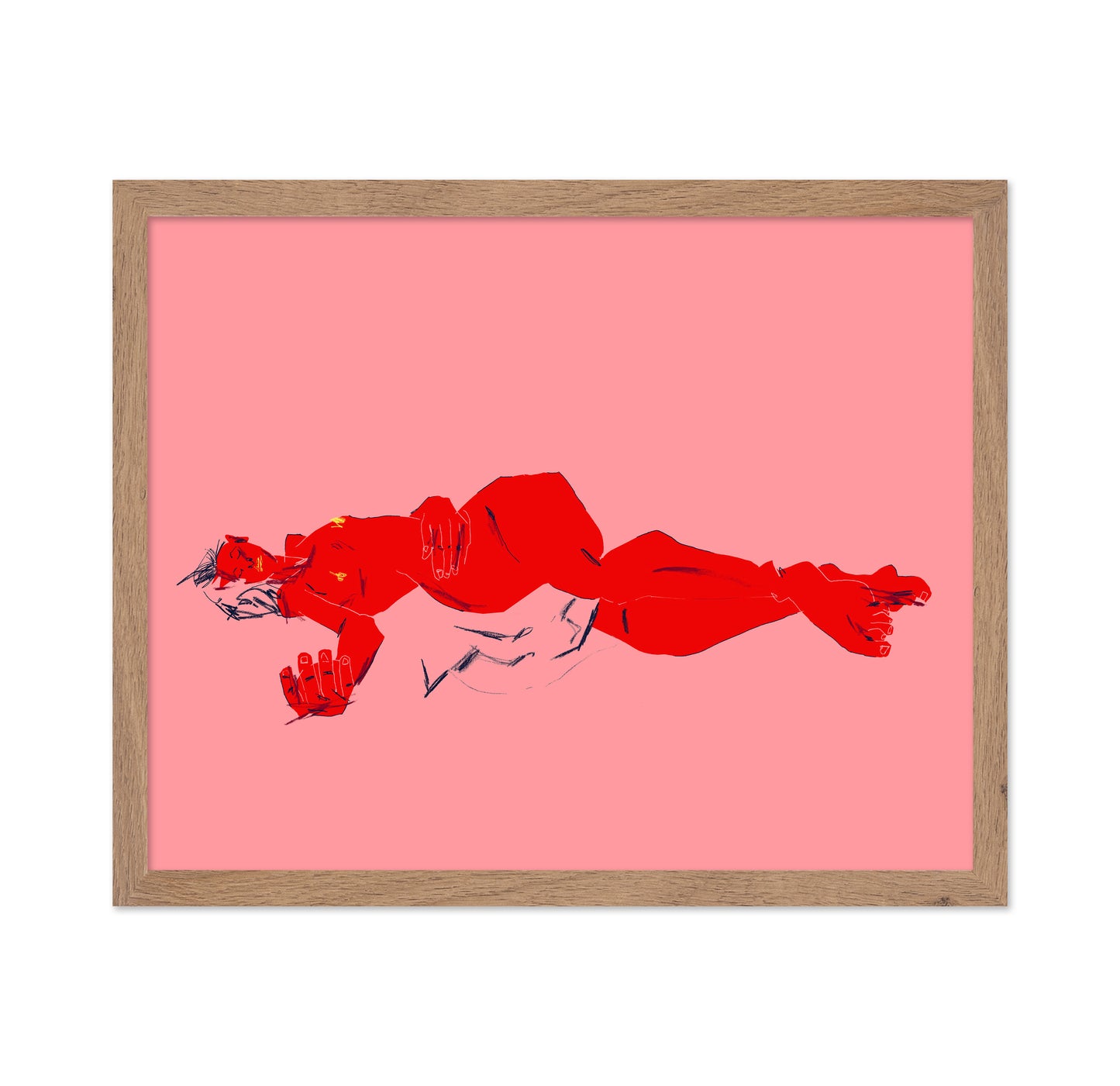 A Girl Asleep Pink
