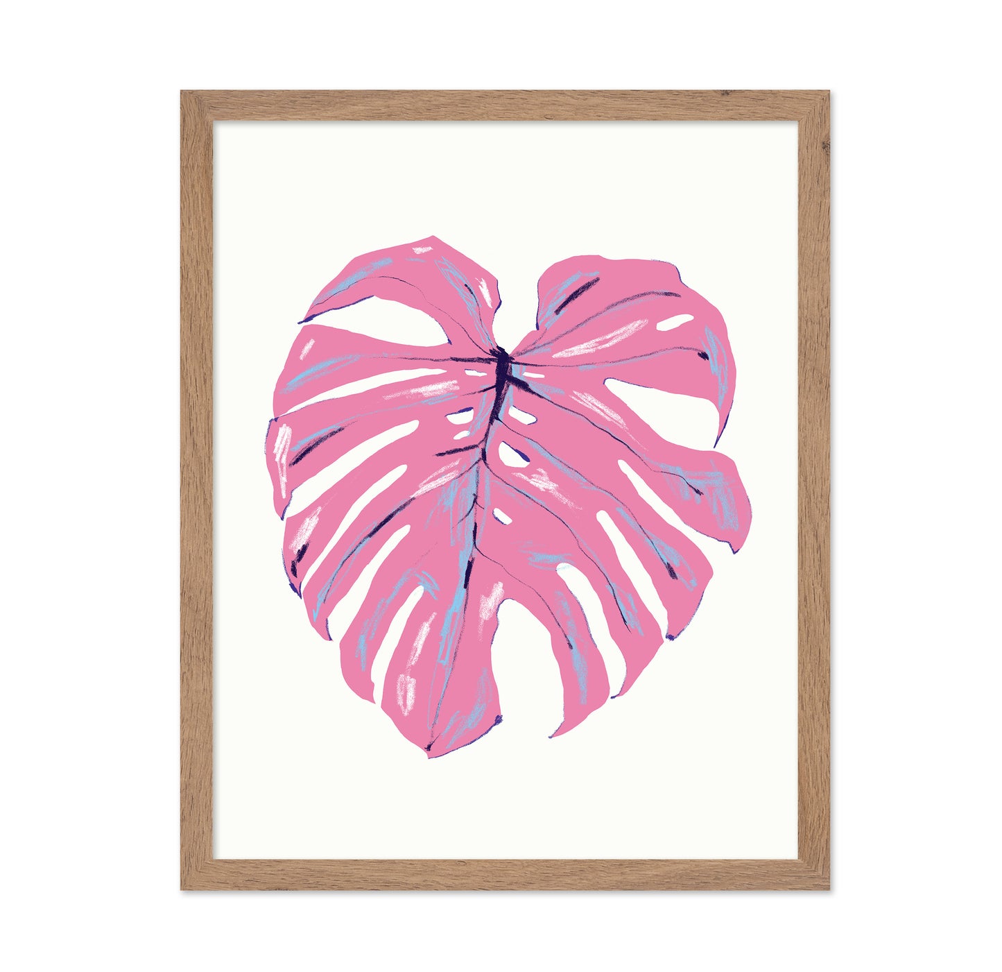 Monstera Leaf Pink