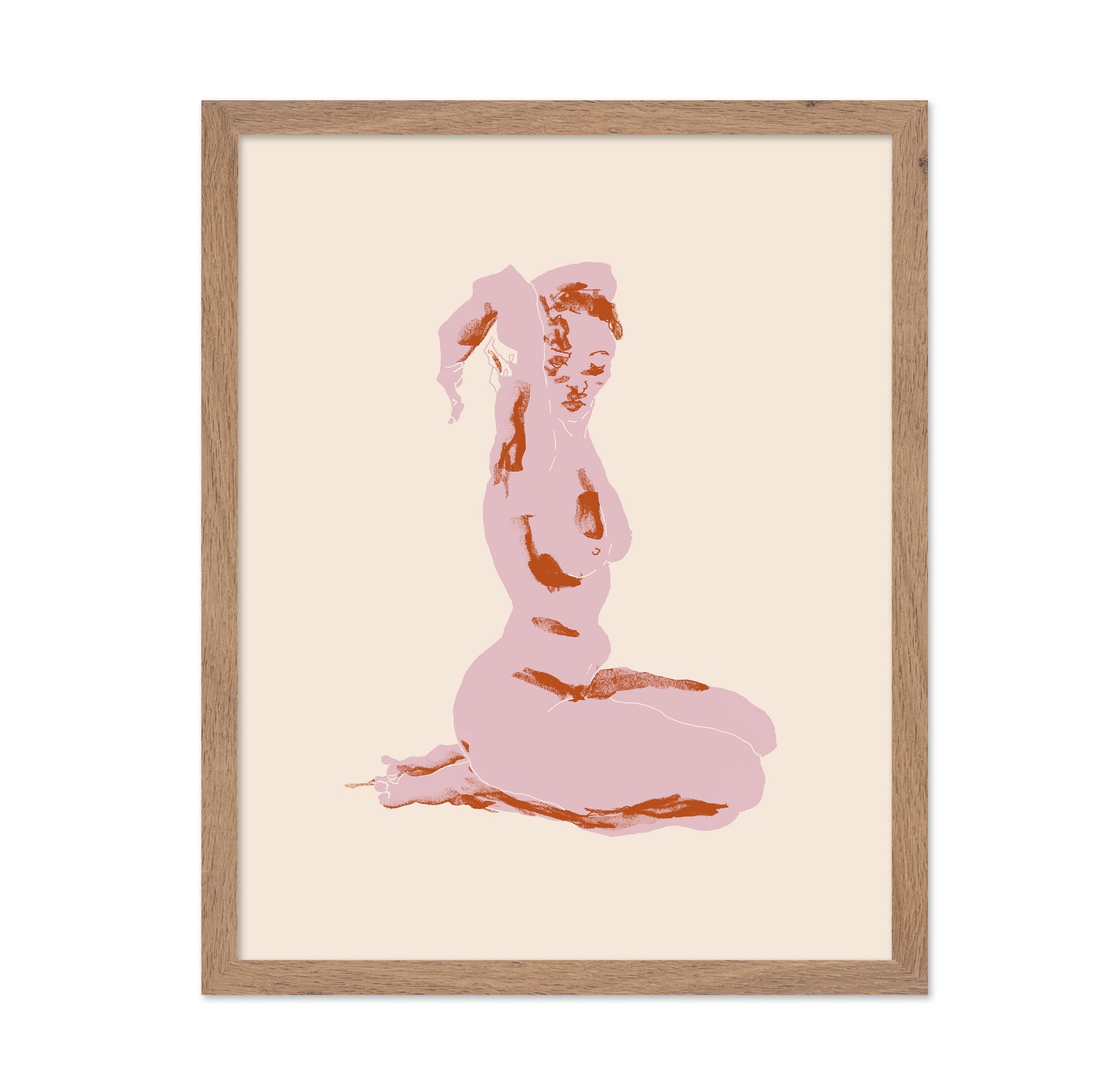 Nude Arms Folded Over Her Head