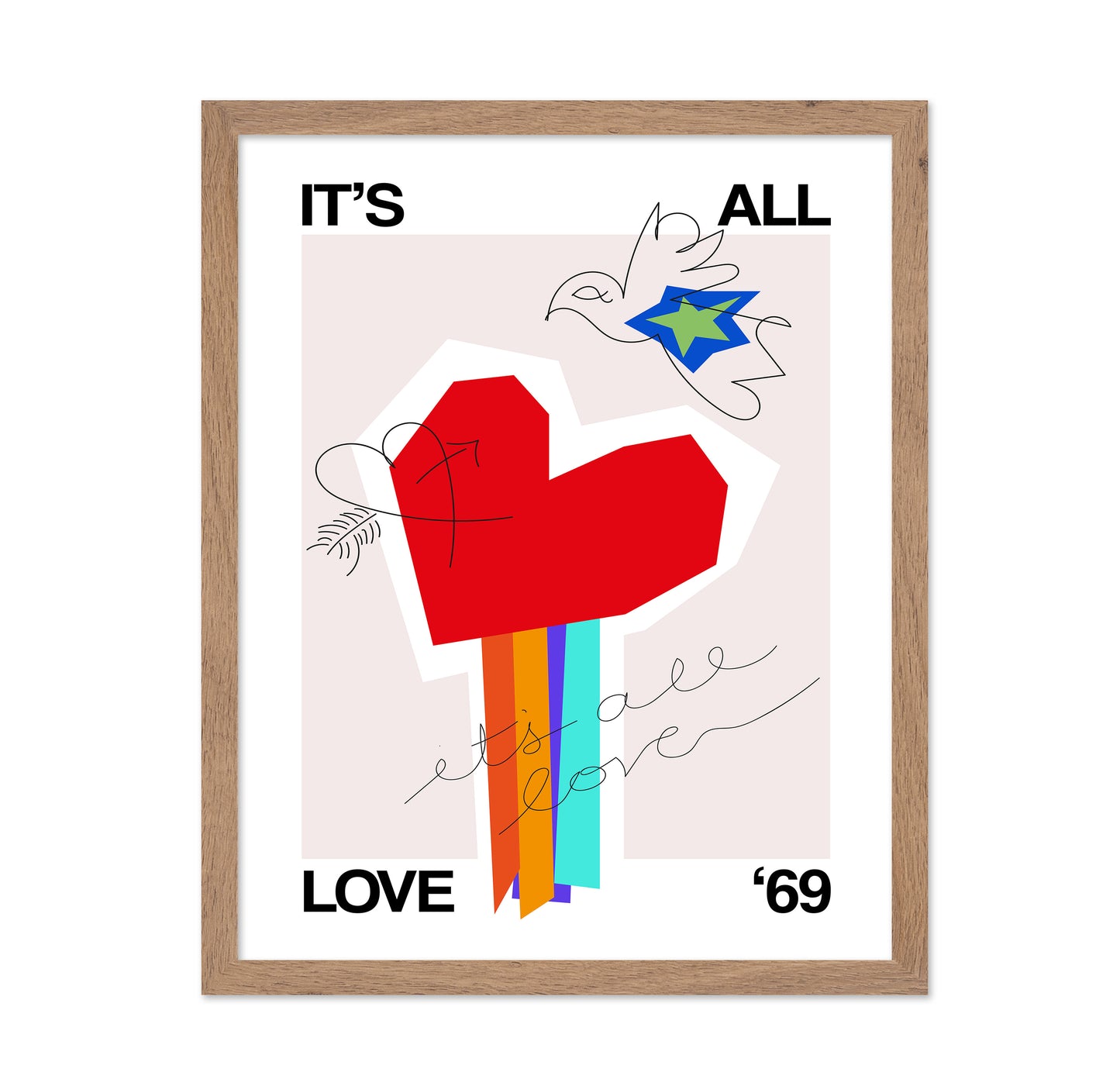 It'S All Love '69 Heart Greige