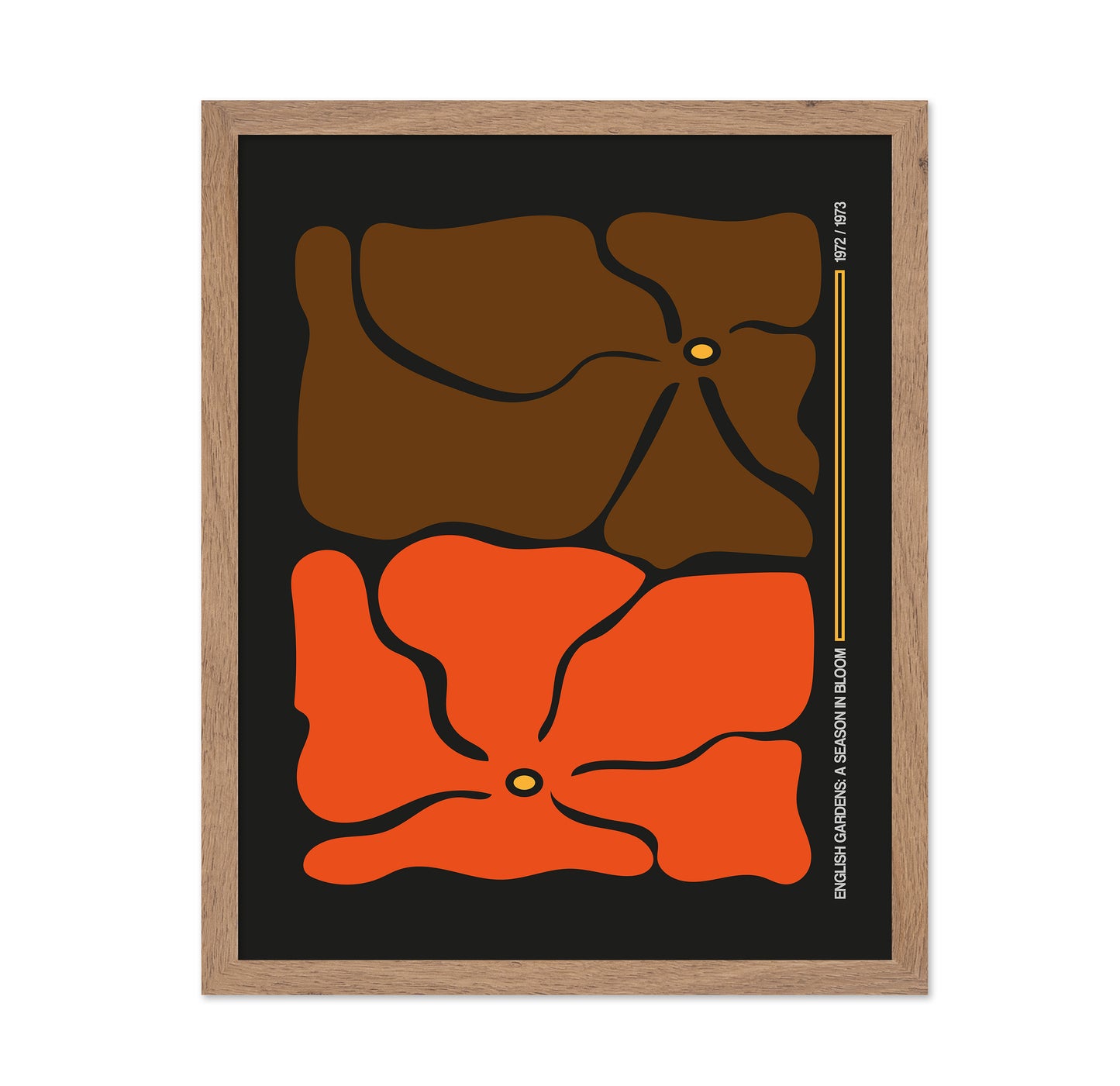 Two Flower Grey/Orange