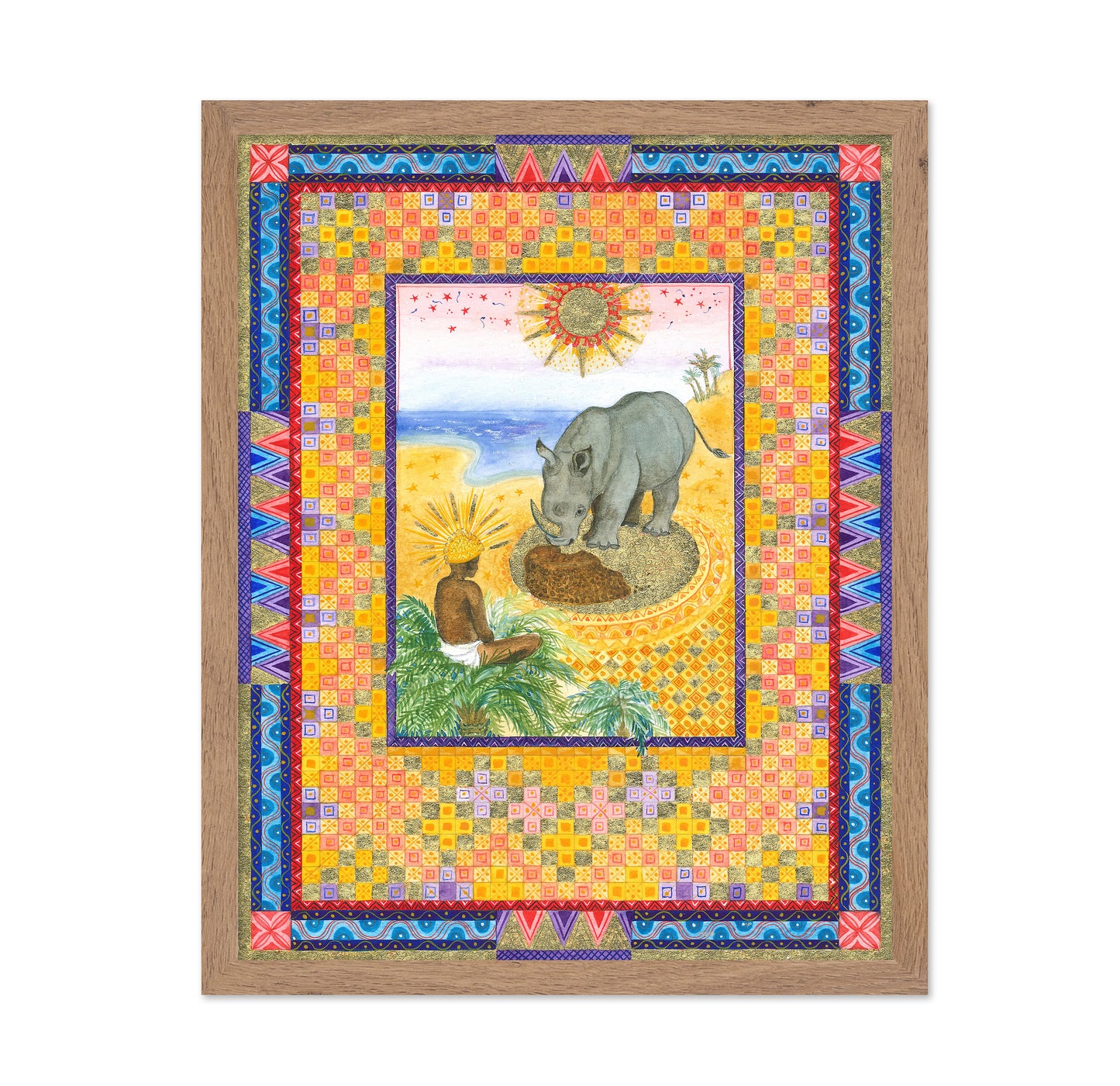 Rhino Folklore Illustration