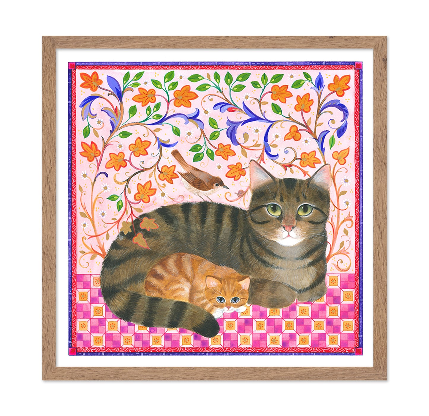 Tabby Cat And Ginger Kitten