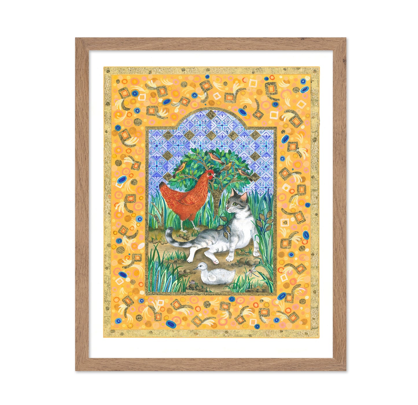 The Cat and the Hen in a Golden Garden