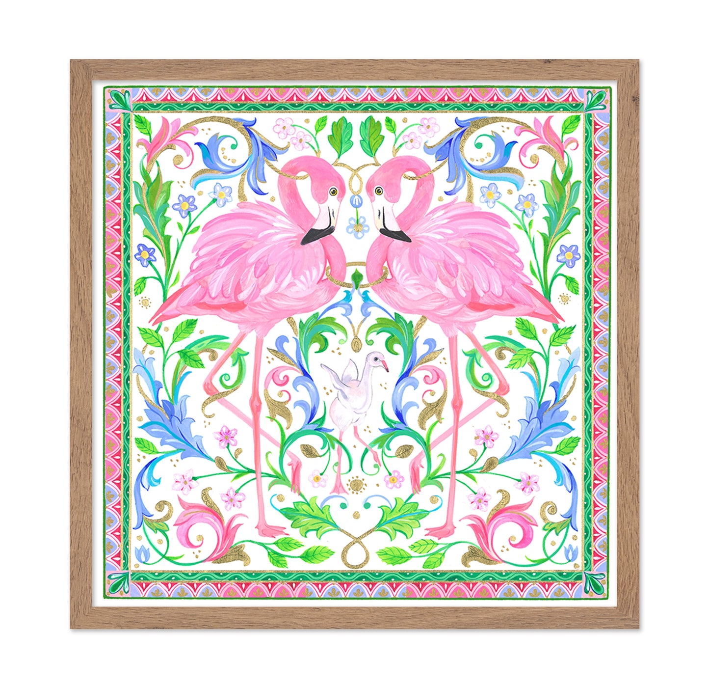 Two Pink Flamingos