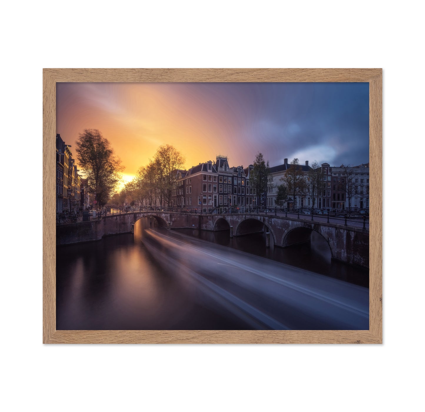 Amsterdam - Sunset On The Canal