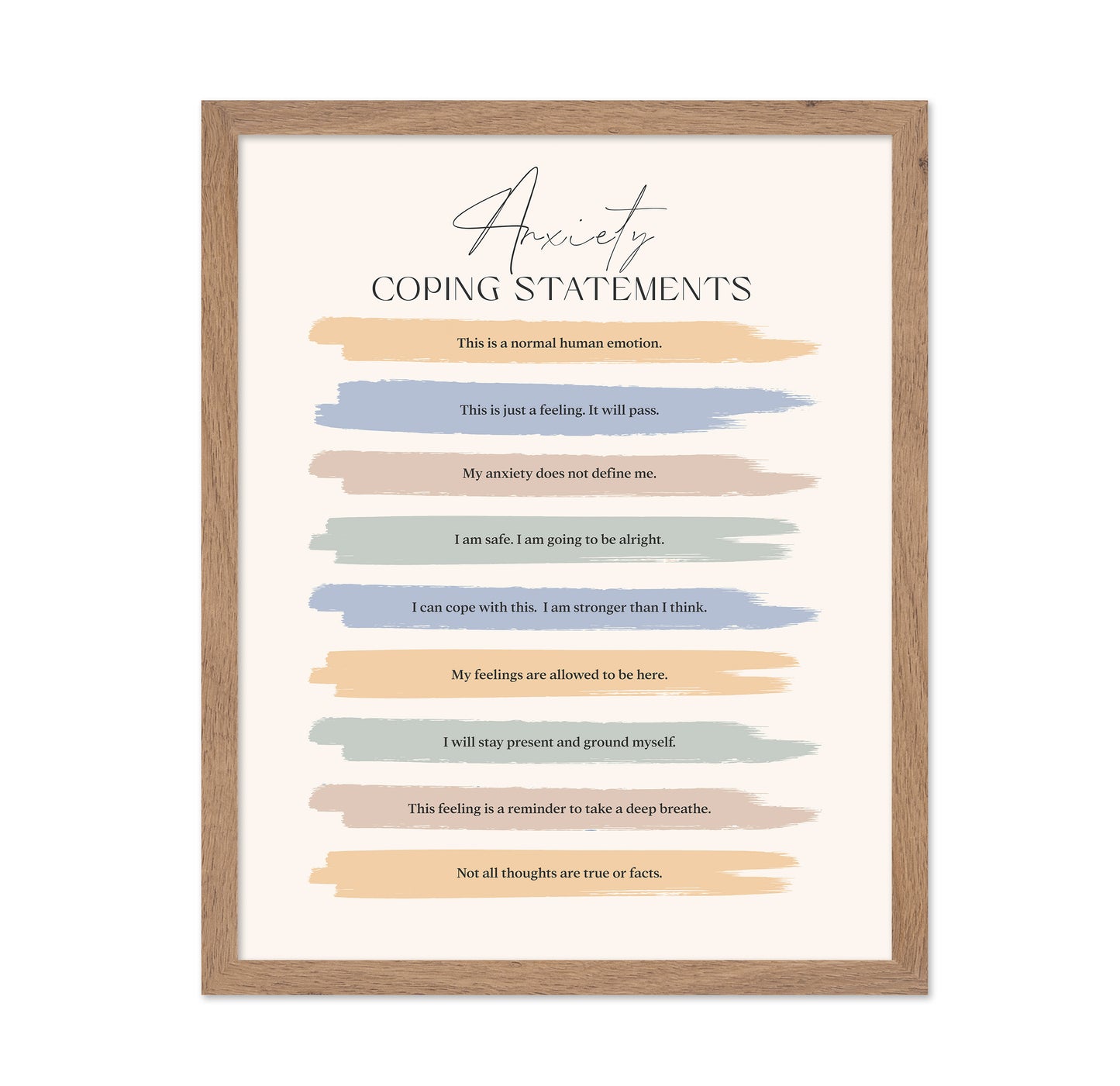 Anxiety Coping Statements
