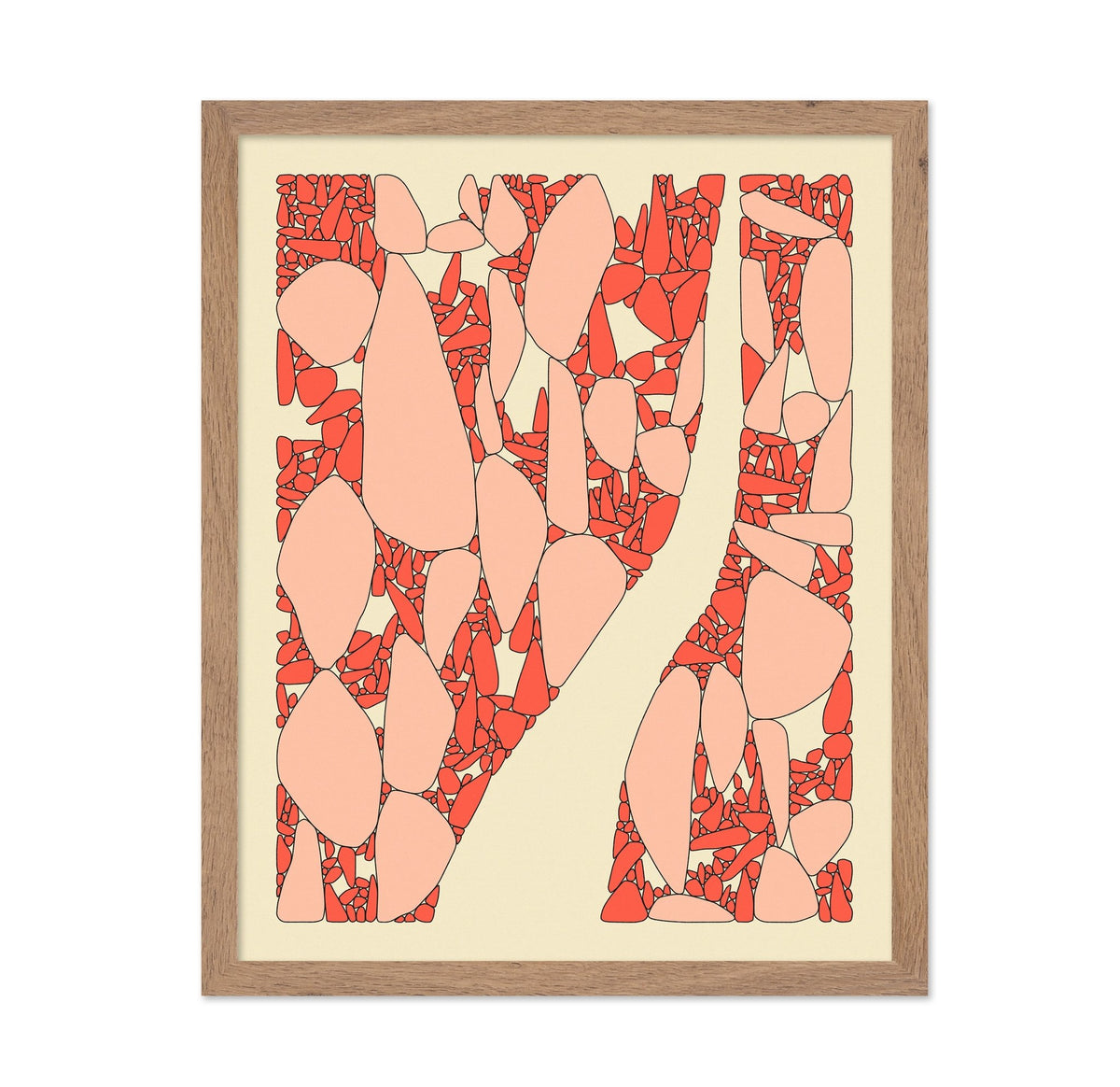 Coral Pebble Abstract