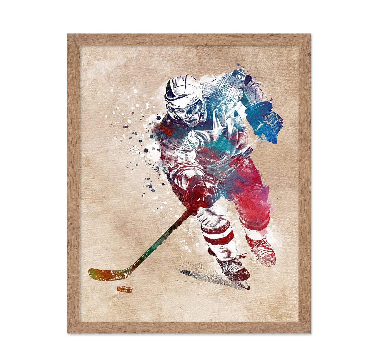 Hockey Player Sport Art