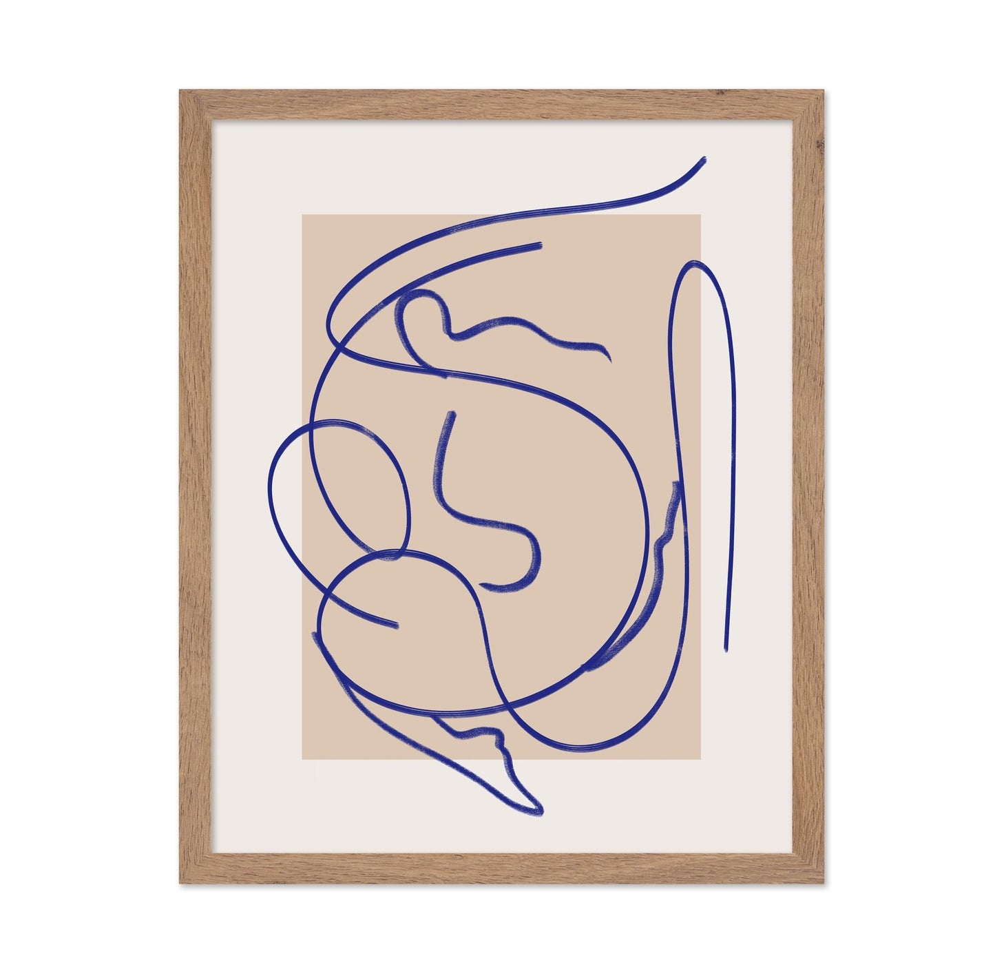 Abstract Blue Line Art