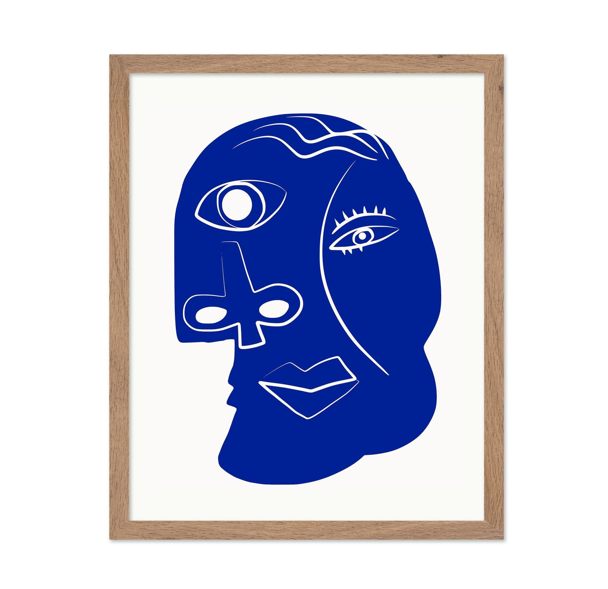 Blue Abstract Face