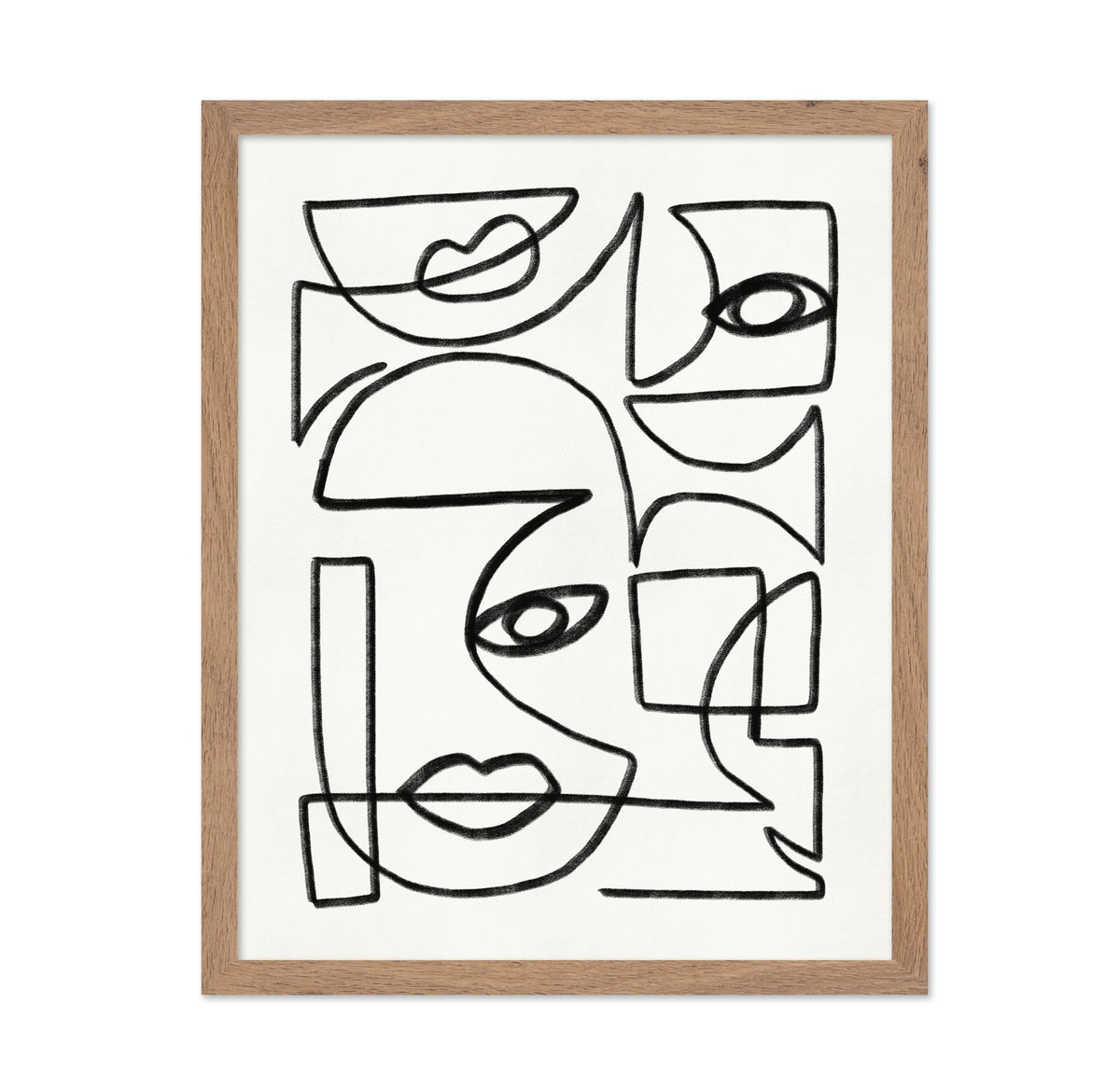 Abstract Line Art Faces