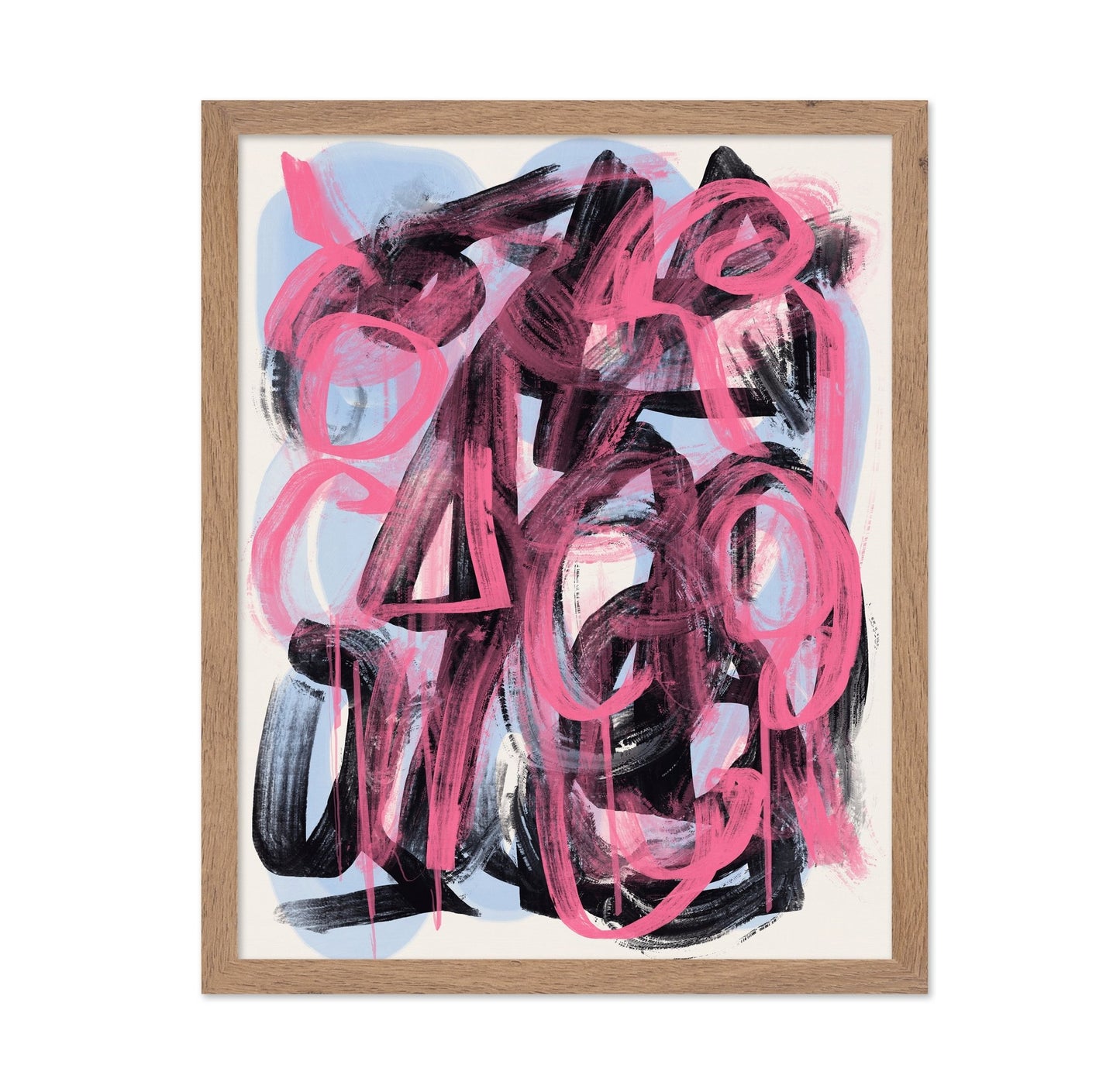 Pink Black Abstract Graffiti