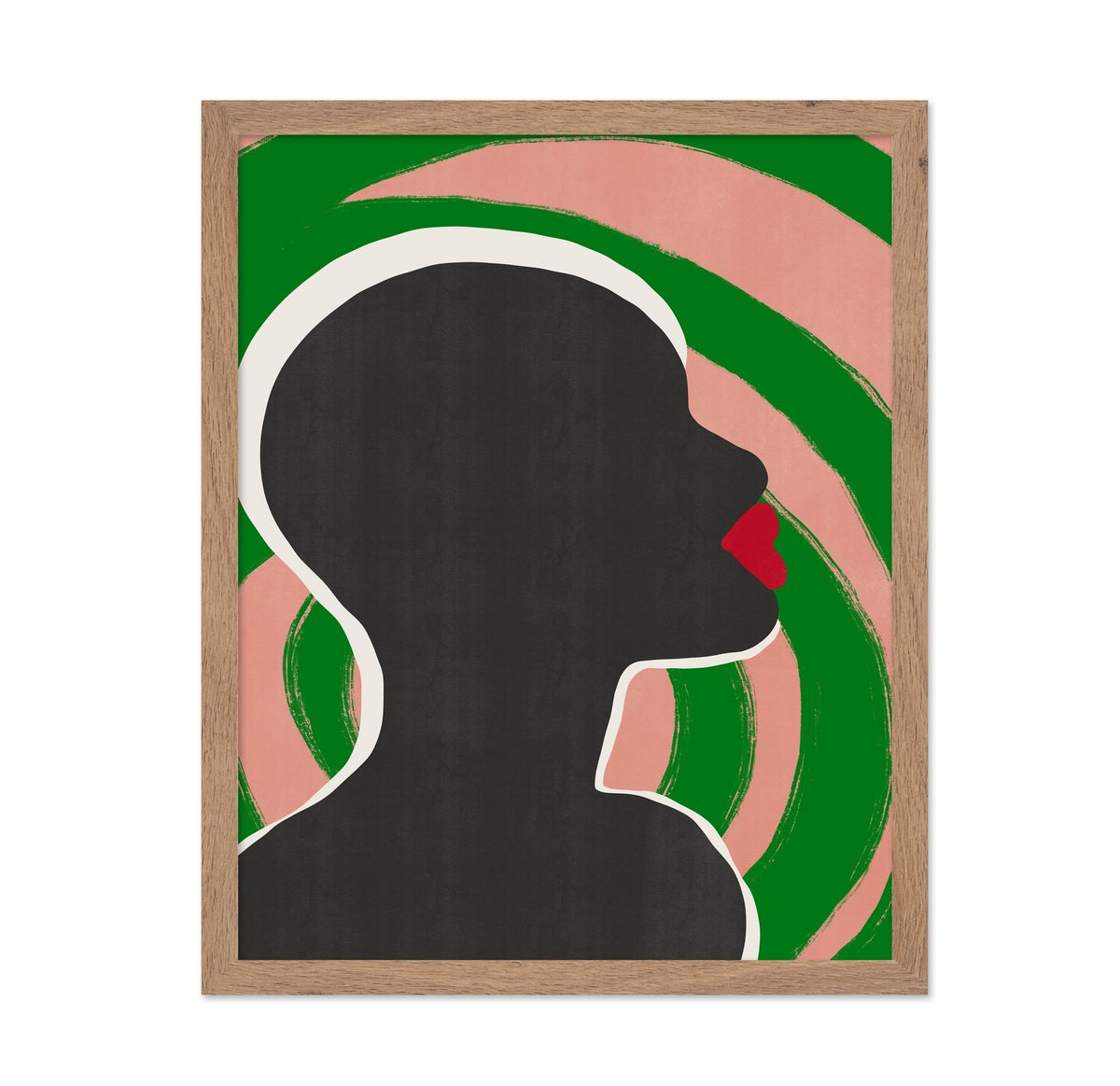 Anonymous Portrait In Green Spiral