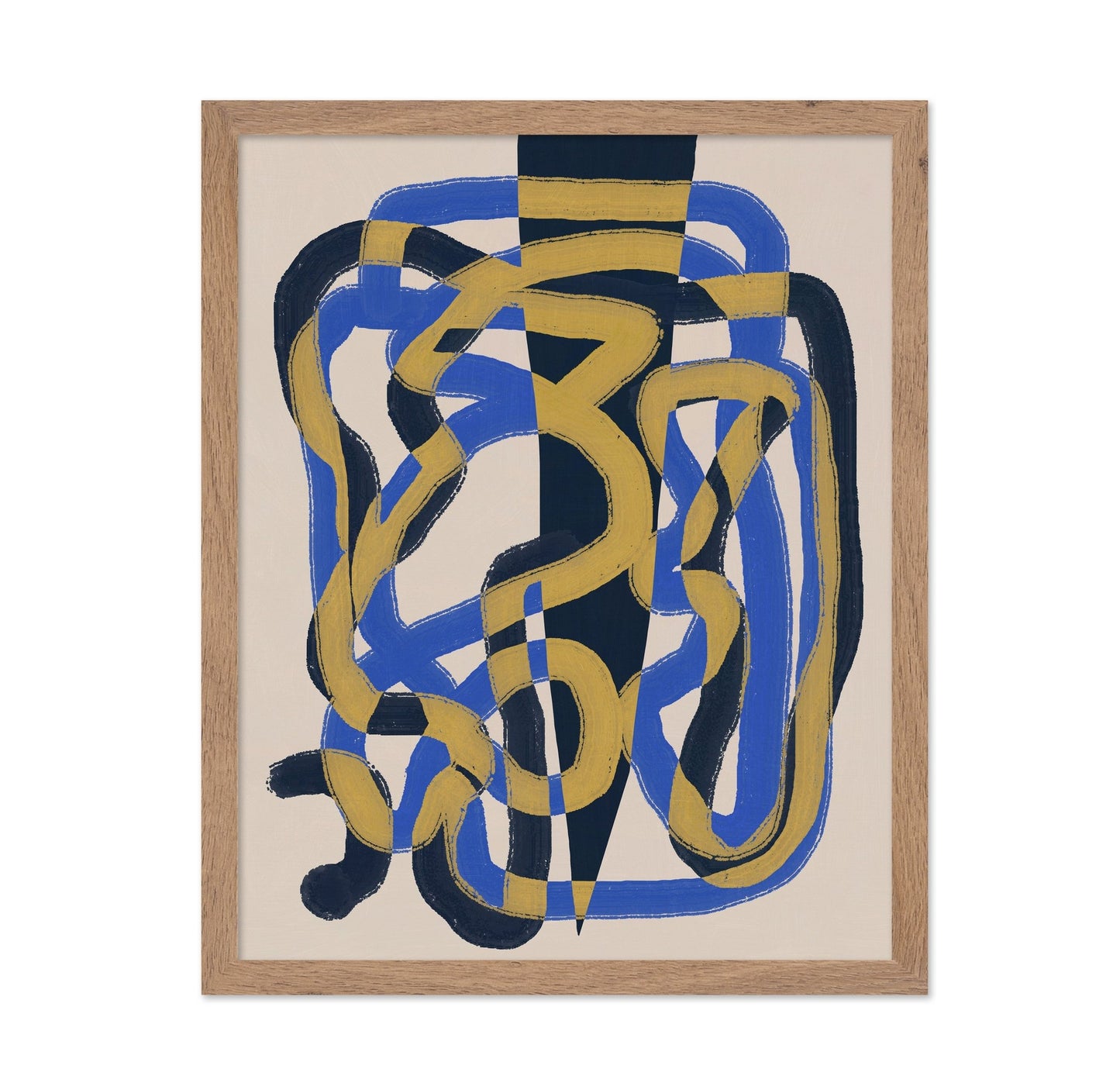 Abstract line deco blue and yellow
