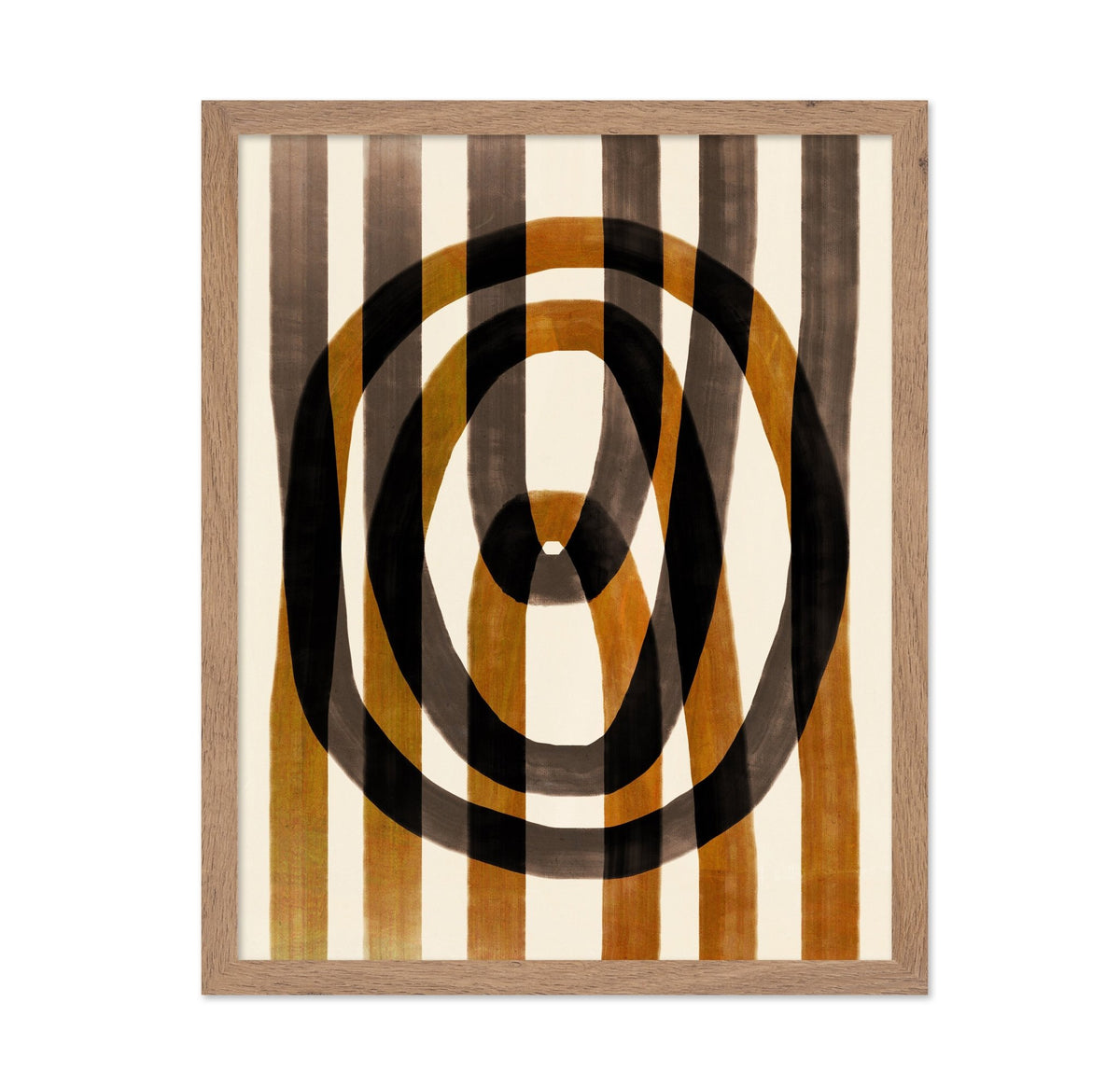 Concentric Circles in Black and Brown