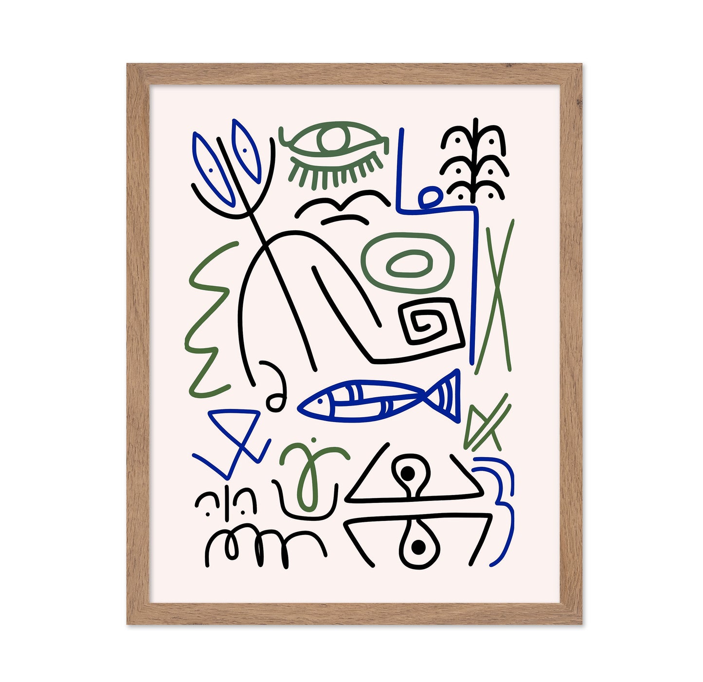 Line Art Bizarre Fishing Symbol