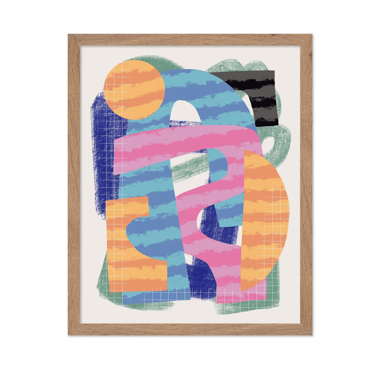 Abstract Stripe Minimal Collage No 2