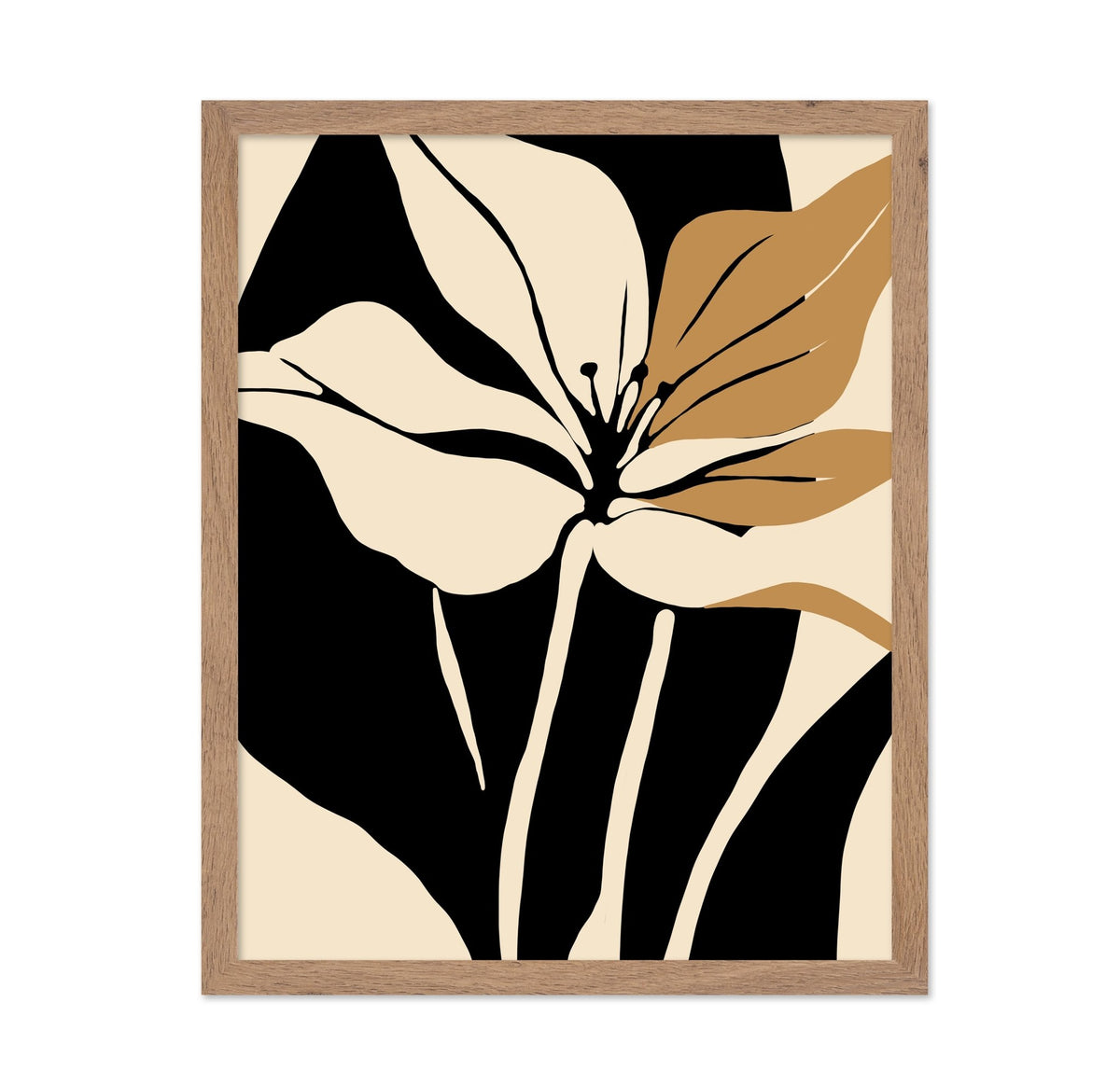 Black & Beige Floral