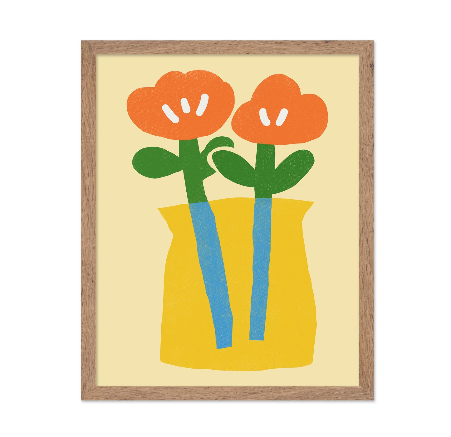 Two Stylized Orange Flowers